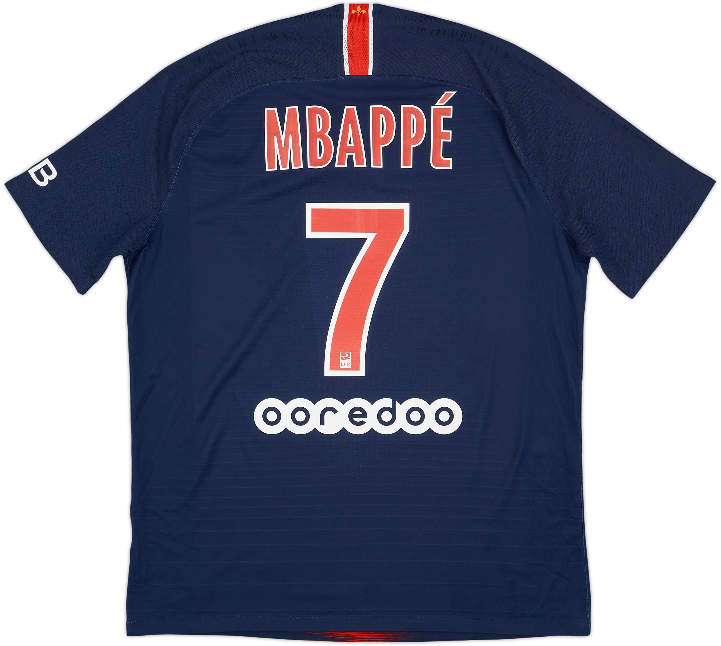 2018-19 Paris Saint-Germain Authentic Home Shirt Mbappe #7 - 8/10 - (L)