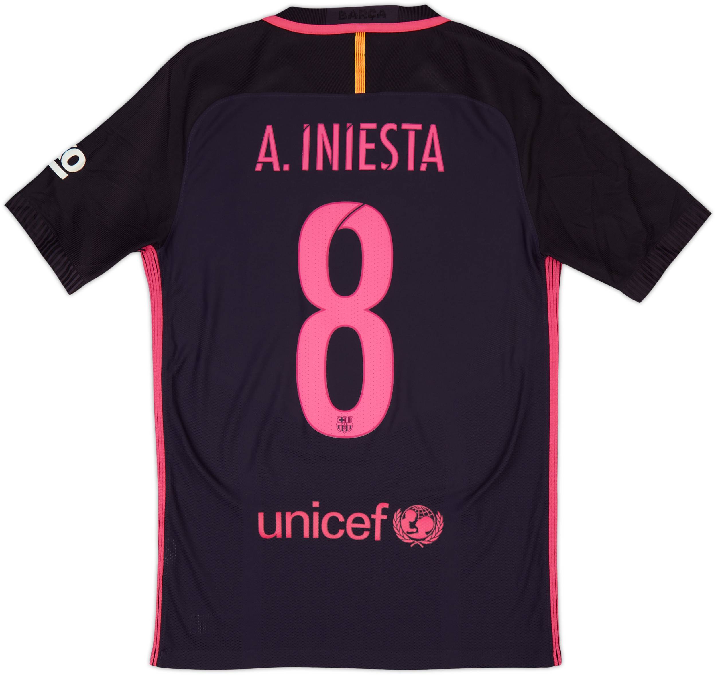2016-17 Barcelona Authentic Away Shirt A.Iniesta #8 - 6/10 - (S)