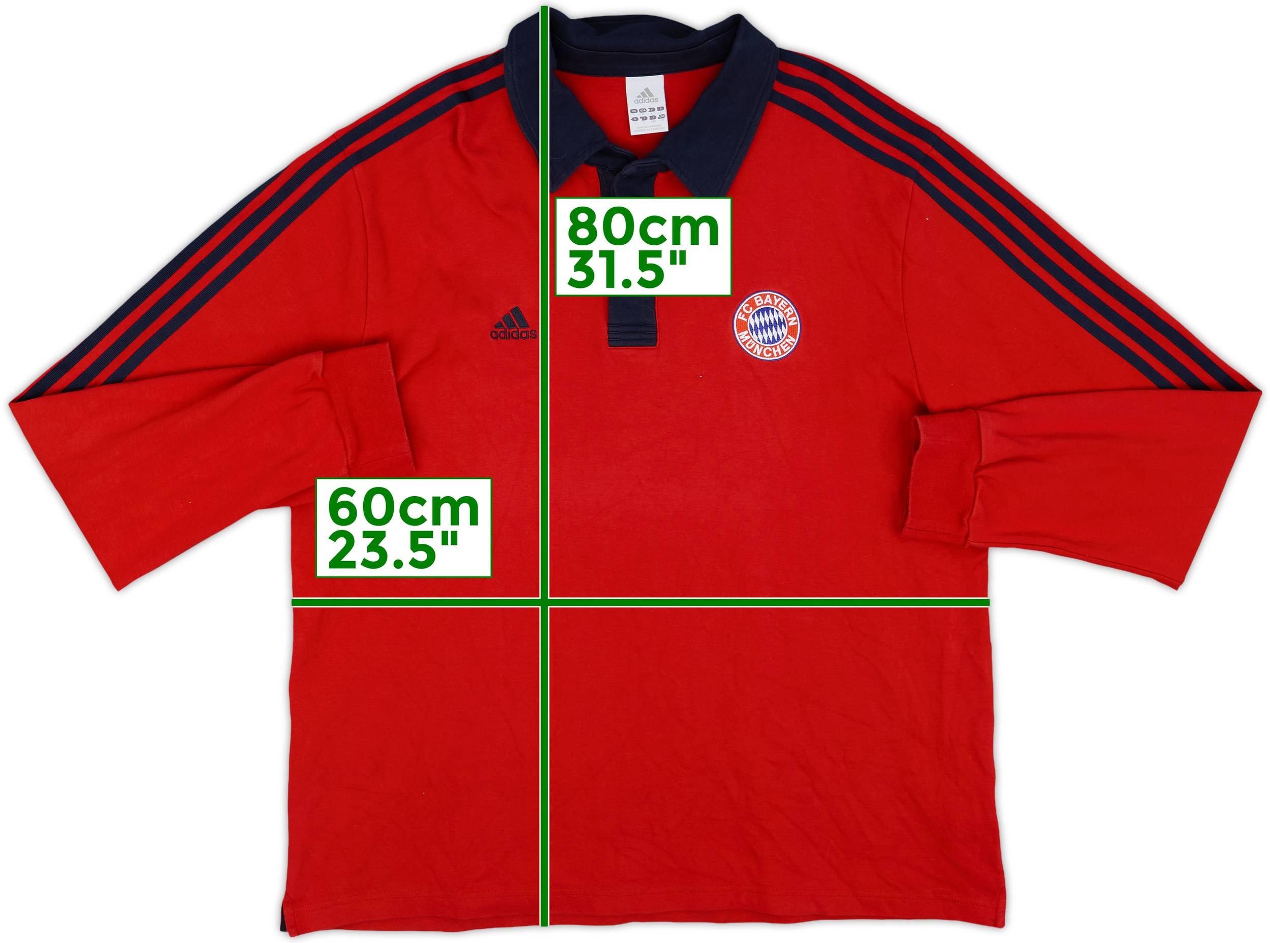 2008-09 Bayern Munich adidas Polo L/S Shirt - 9/10 - (L)