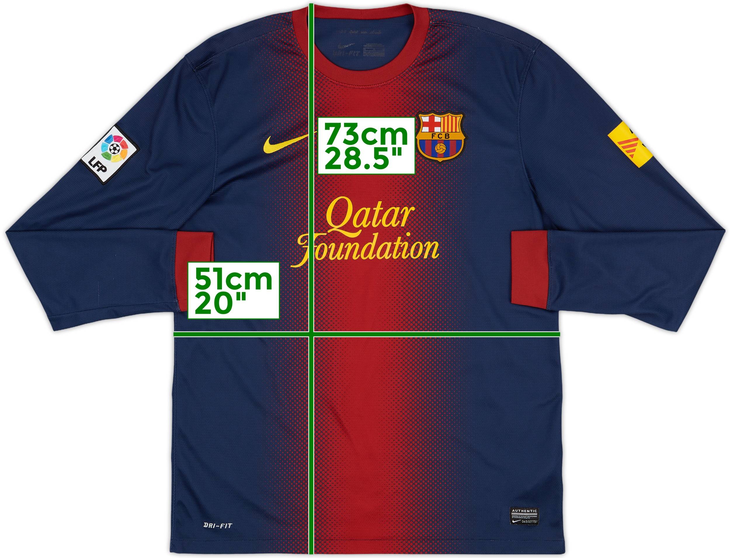 2012-13 Barcelona Home L/S Shirt Messi #10 - 8/10 - (M)