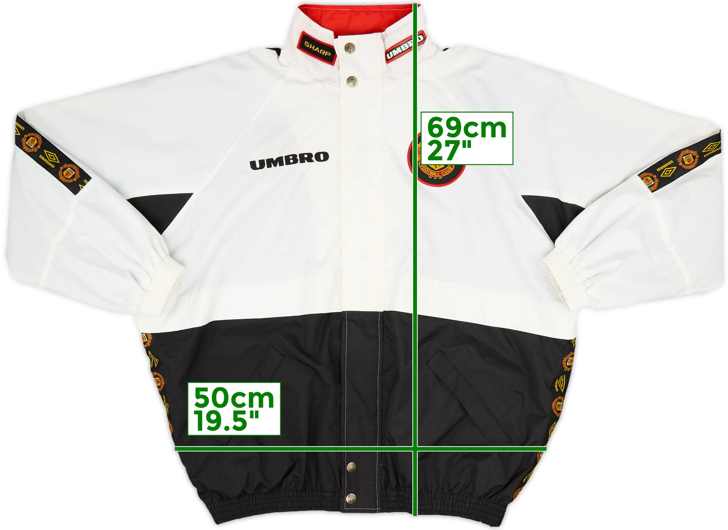 1996-97 Manchester United Umbro Track Jacket - 8/10 - (XL)