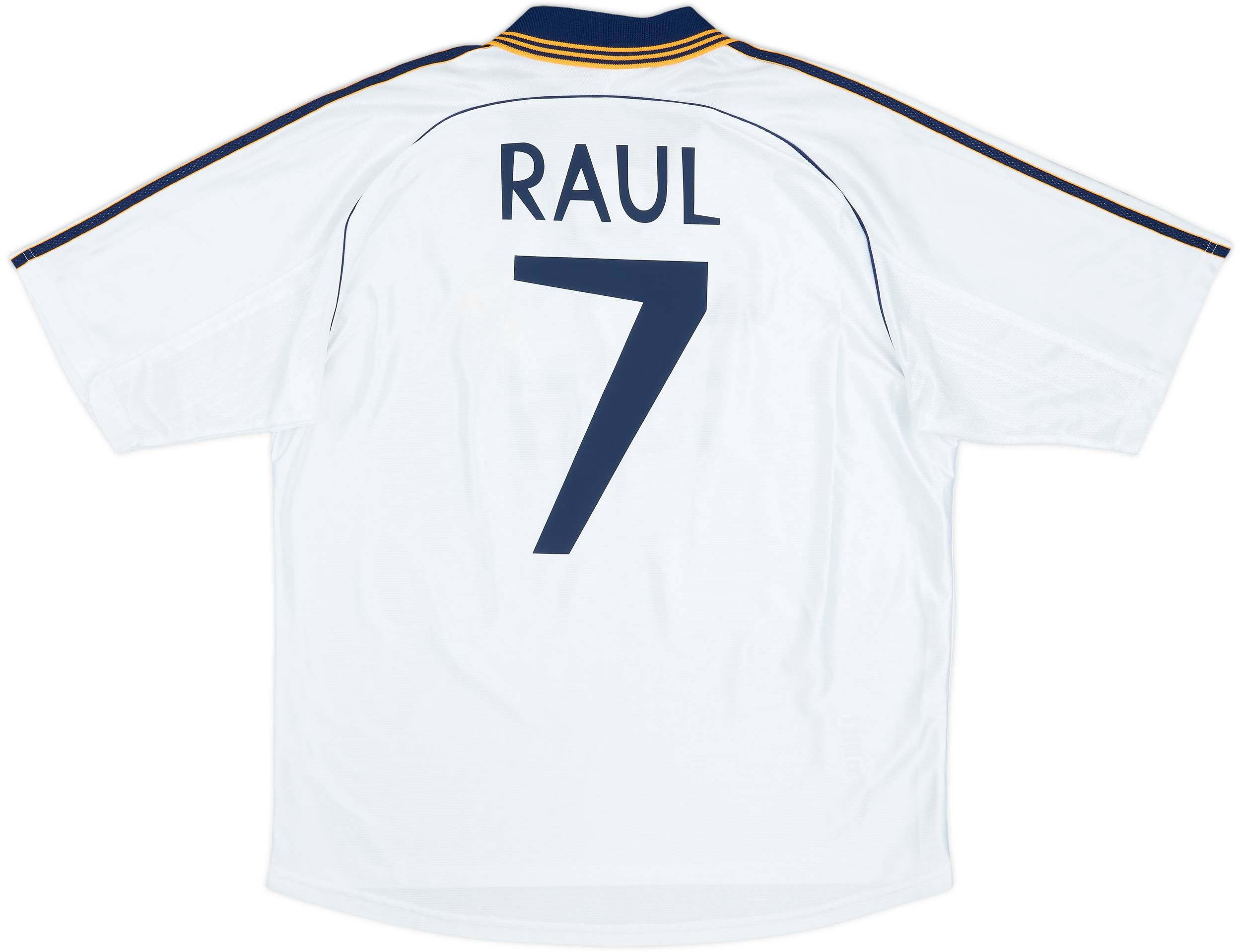 1998-00 Real Madrid Home Shirt Raul #7 - 8/10 - (L)