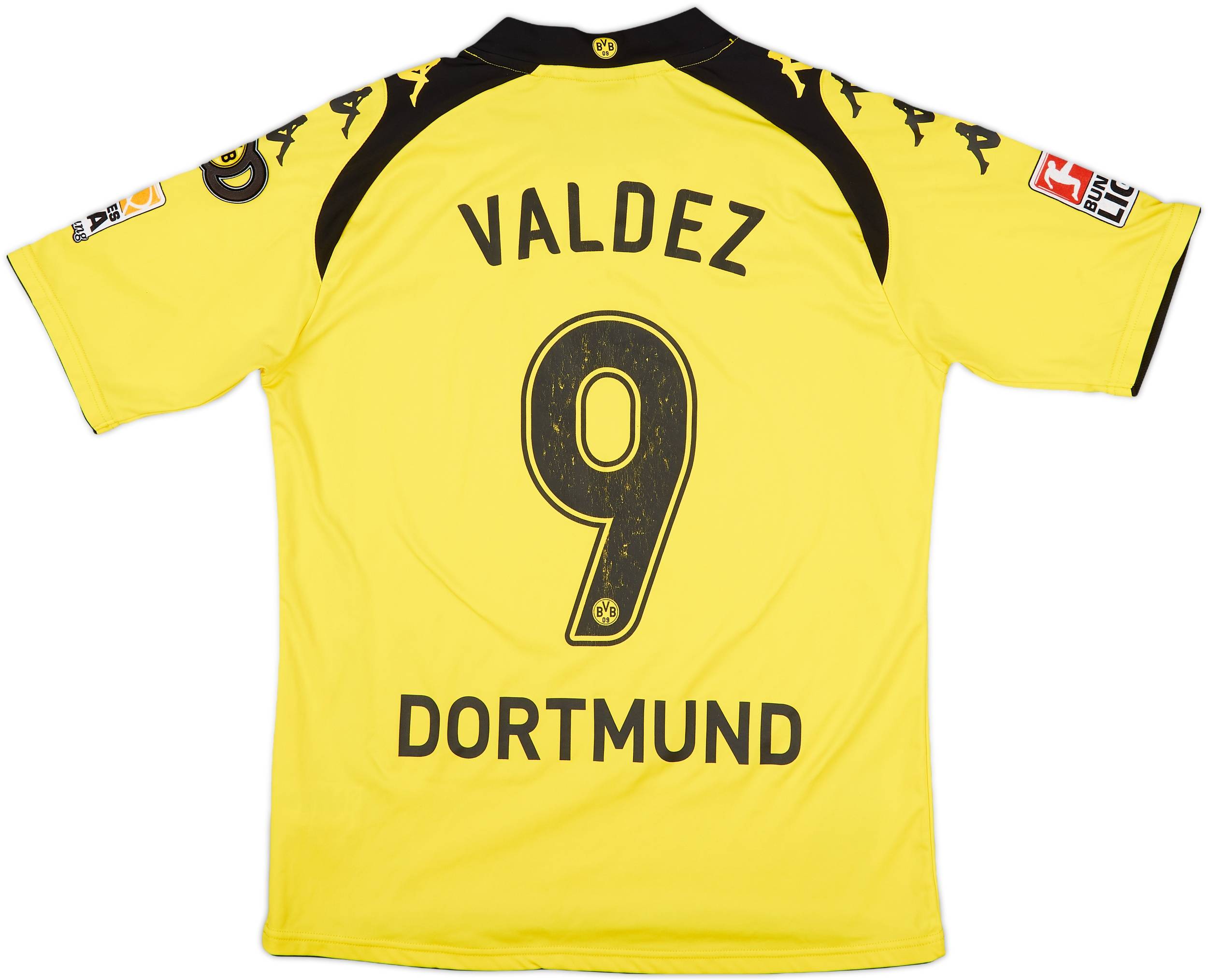 2009-10 Borussia Dortmund Home Shirt Valdez #9 - 6/10 - (L)