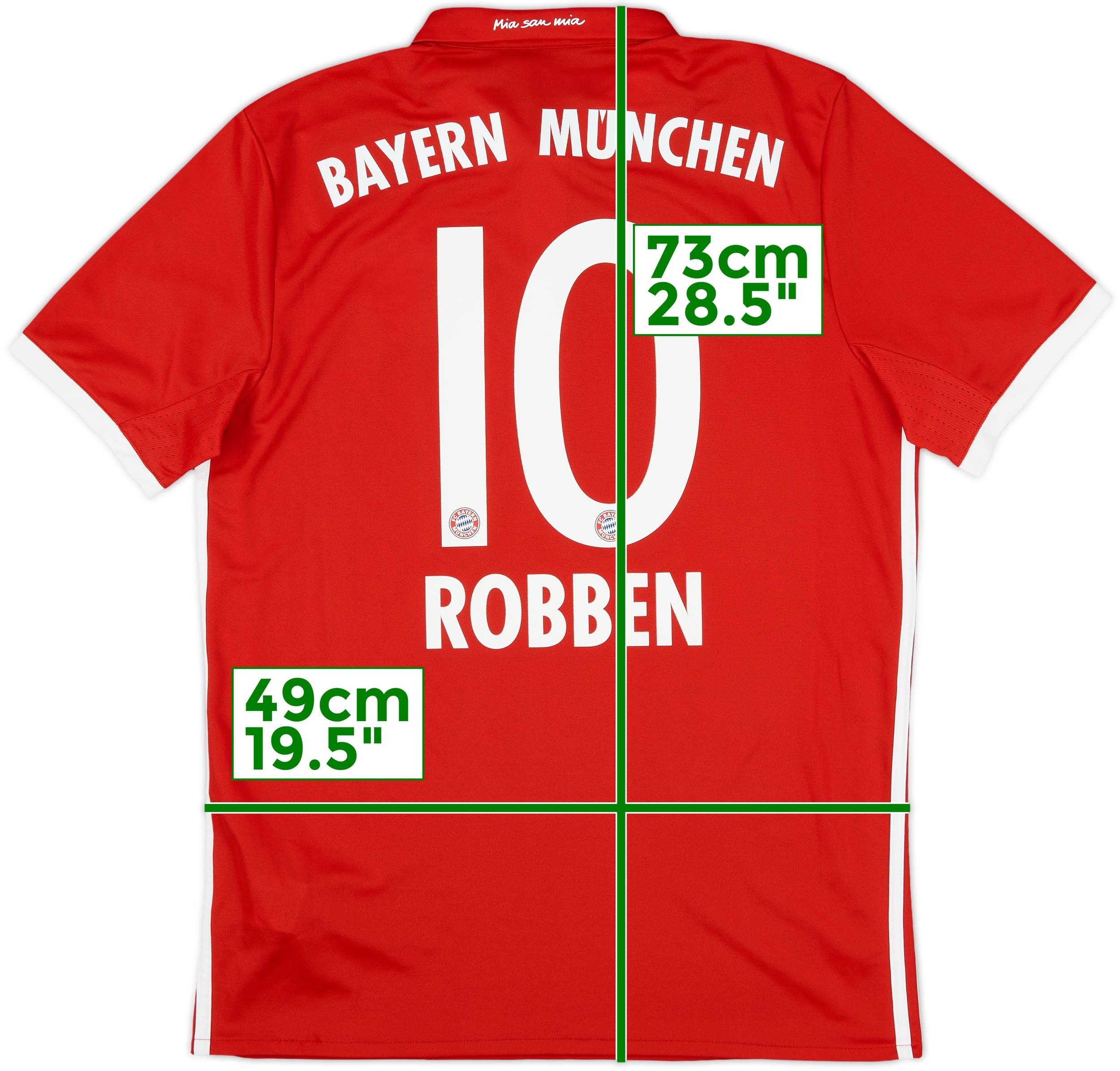 2016-17 Bayern Munich Home Shirt Robben #10 - 9/10 - (M)
