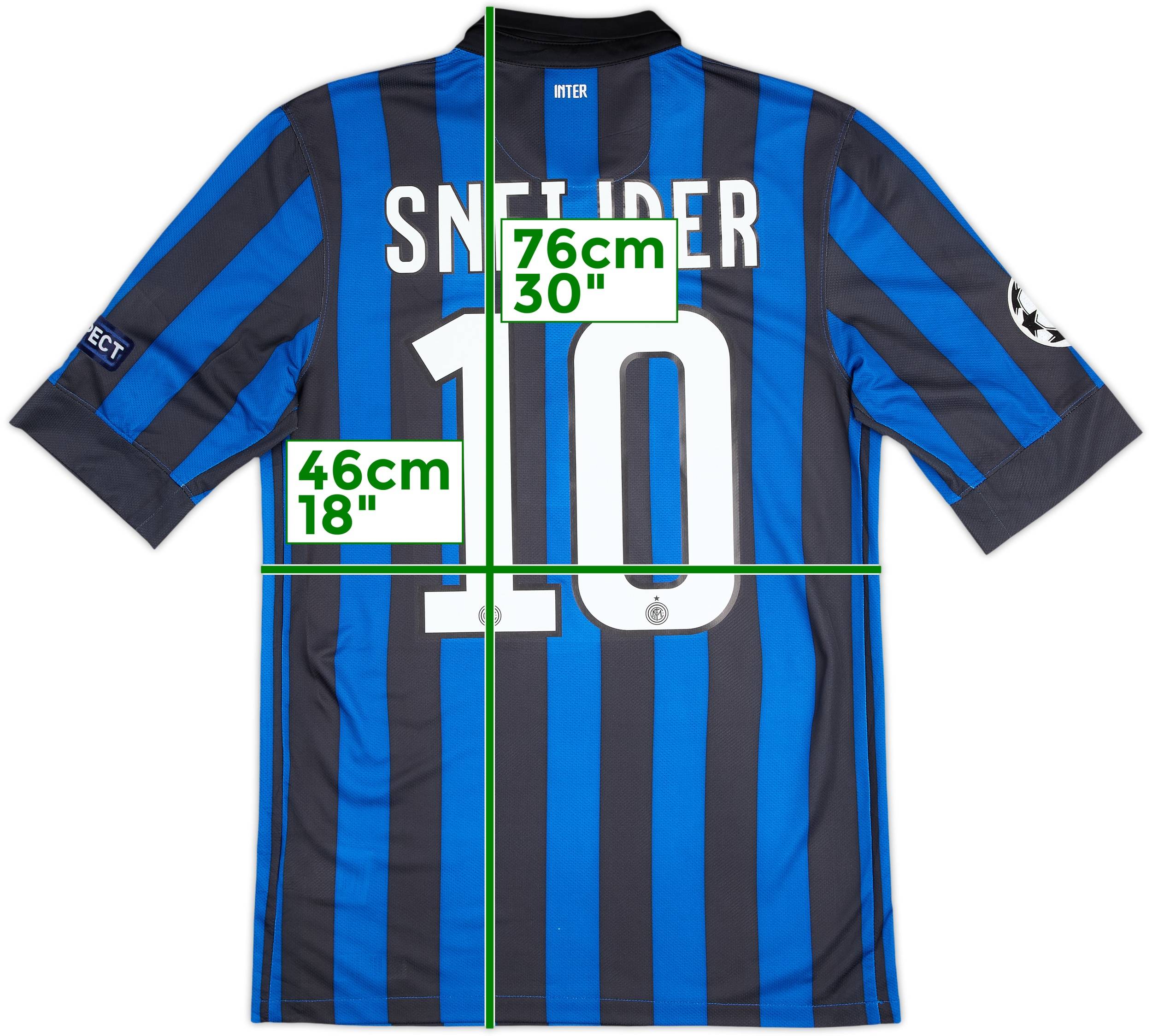 2011-12 Inter Milan Home Shirt Sneijder #10 - 6/10 - (S)