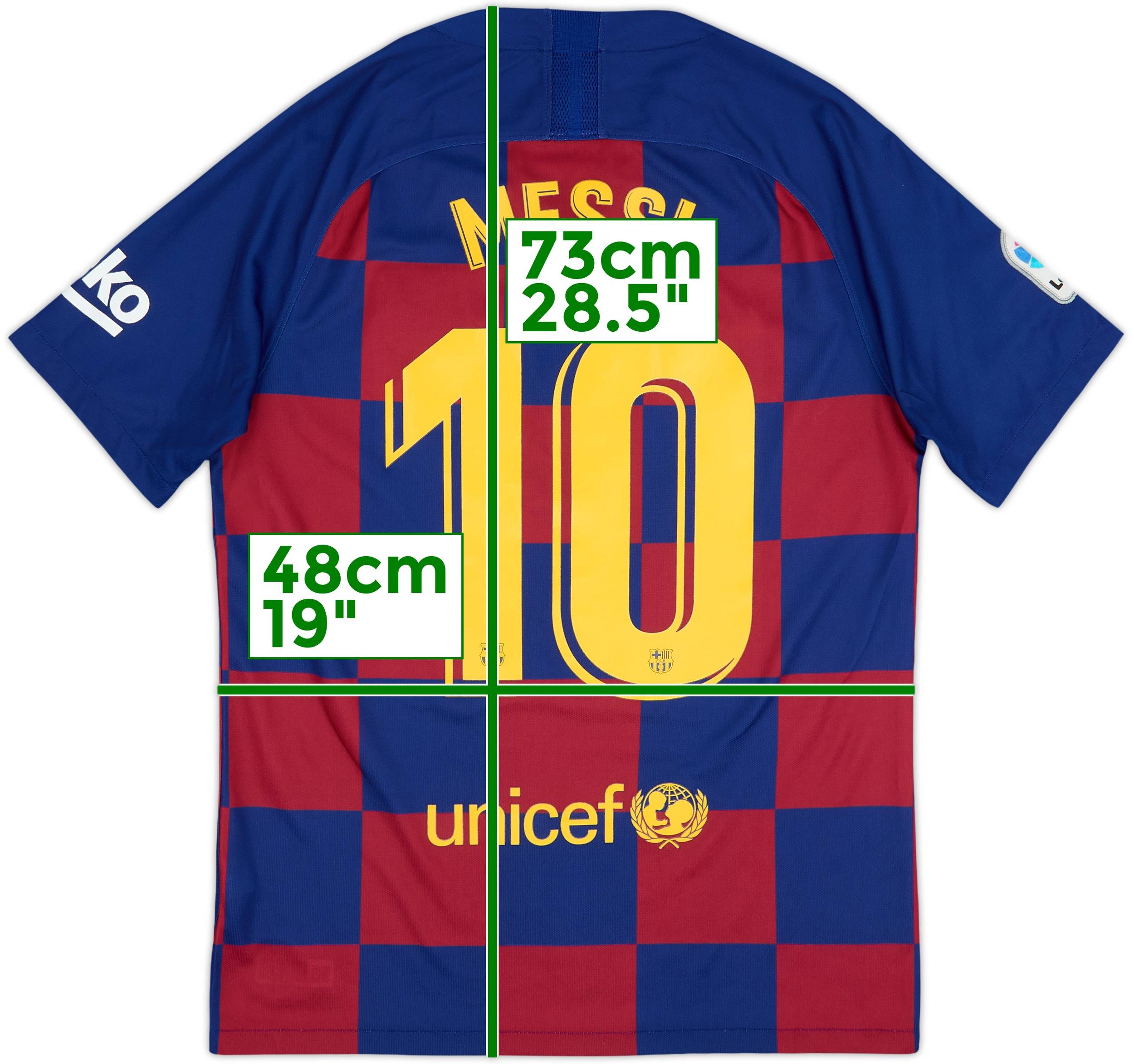 19/20バルサ ホーム #10 メッシ M 2019-20 Barcelona Home Shirt Messi #10 - 8/10 - (M)