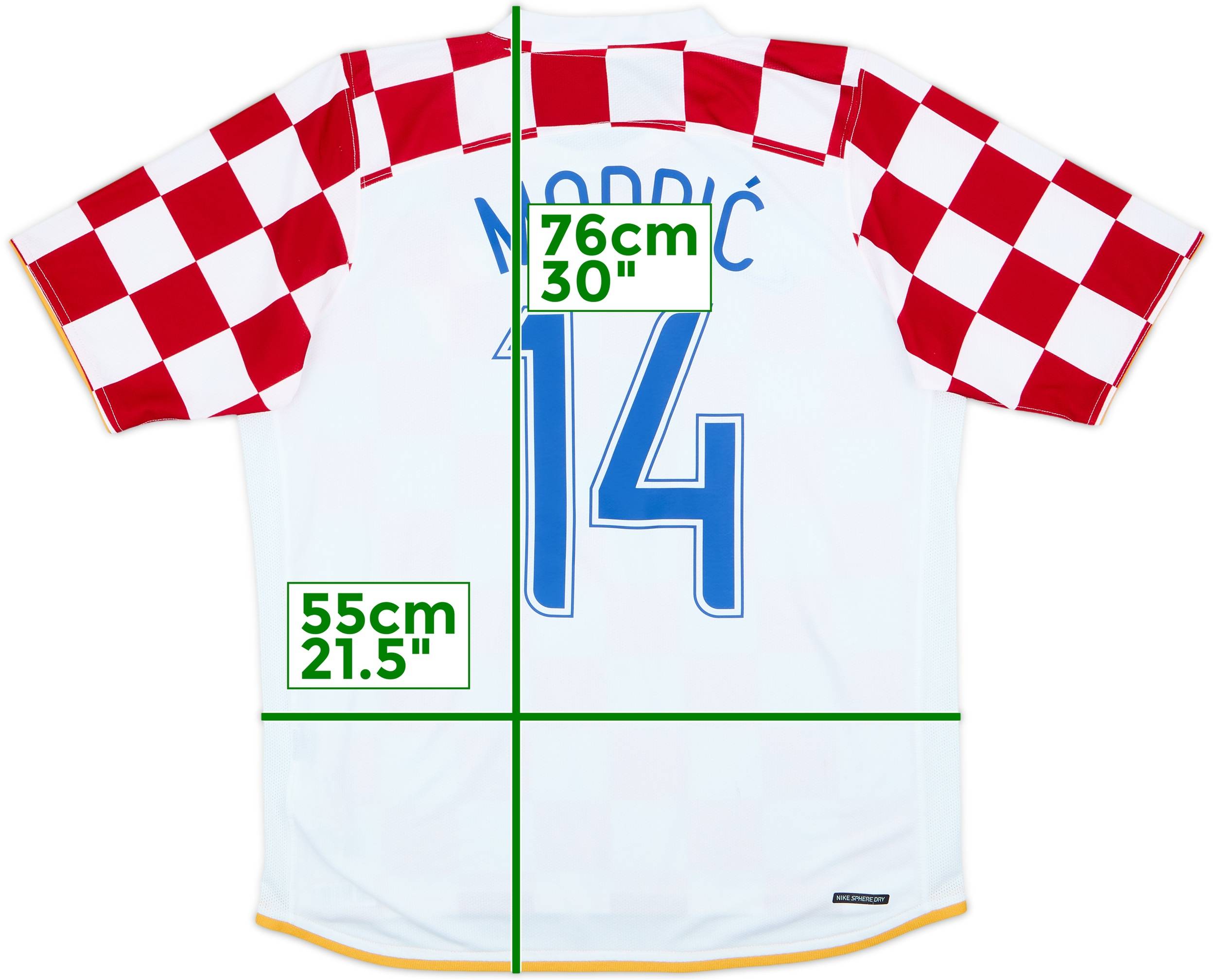 2006-08 Croatia Home Shirt Modric #14 - 8/10 - (L)