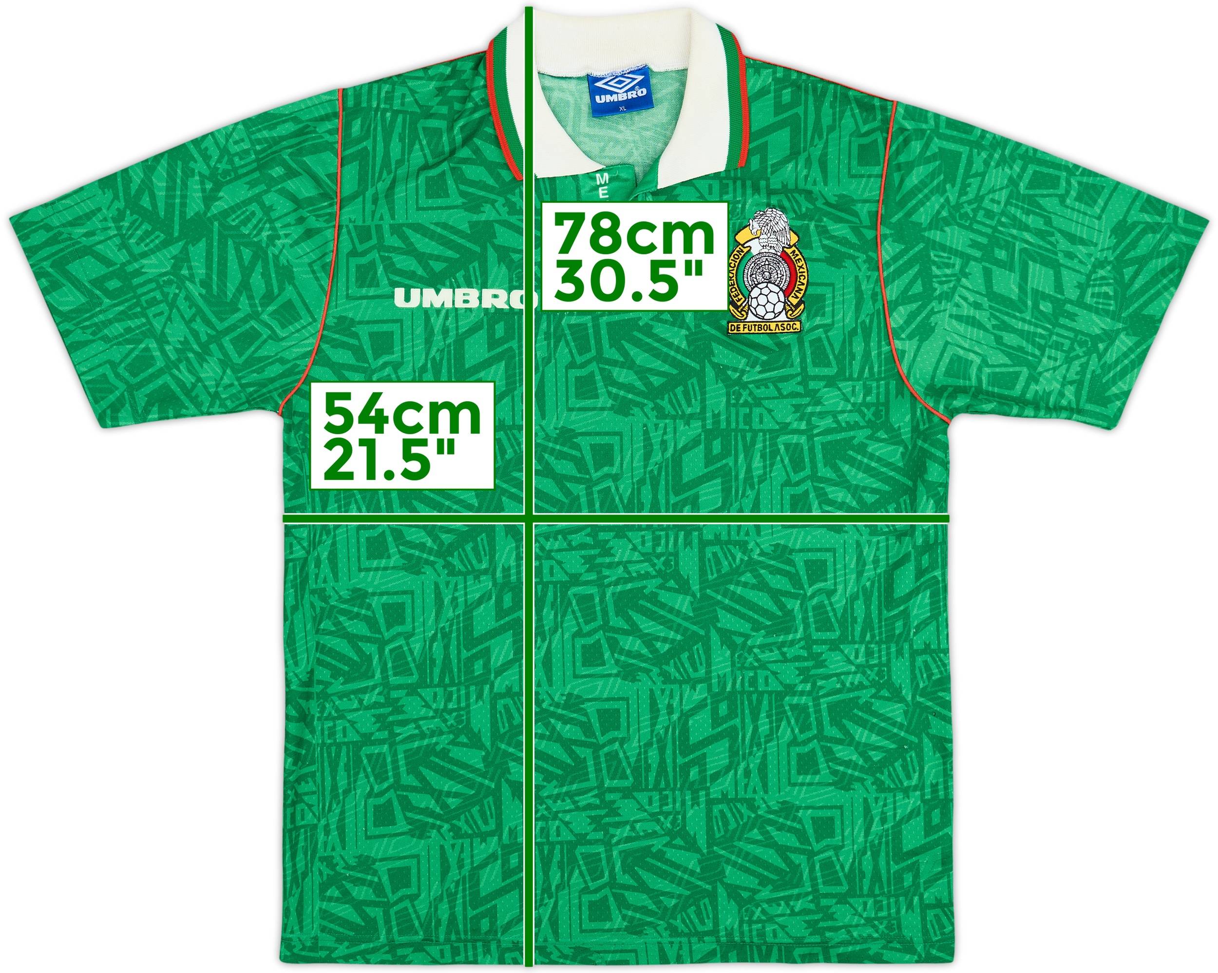 1994-95 Mexico Home Shirt - 5/10 - (XL)