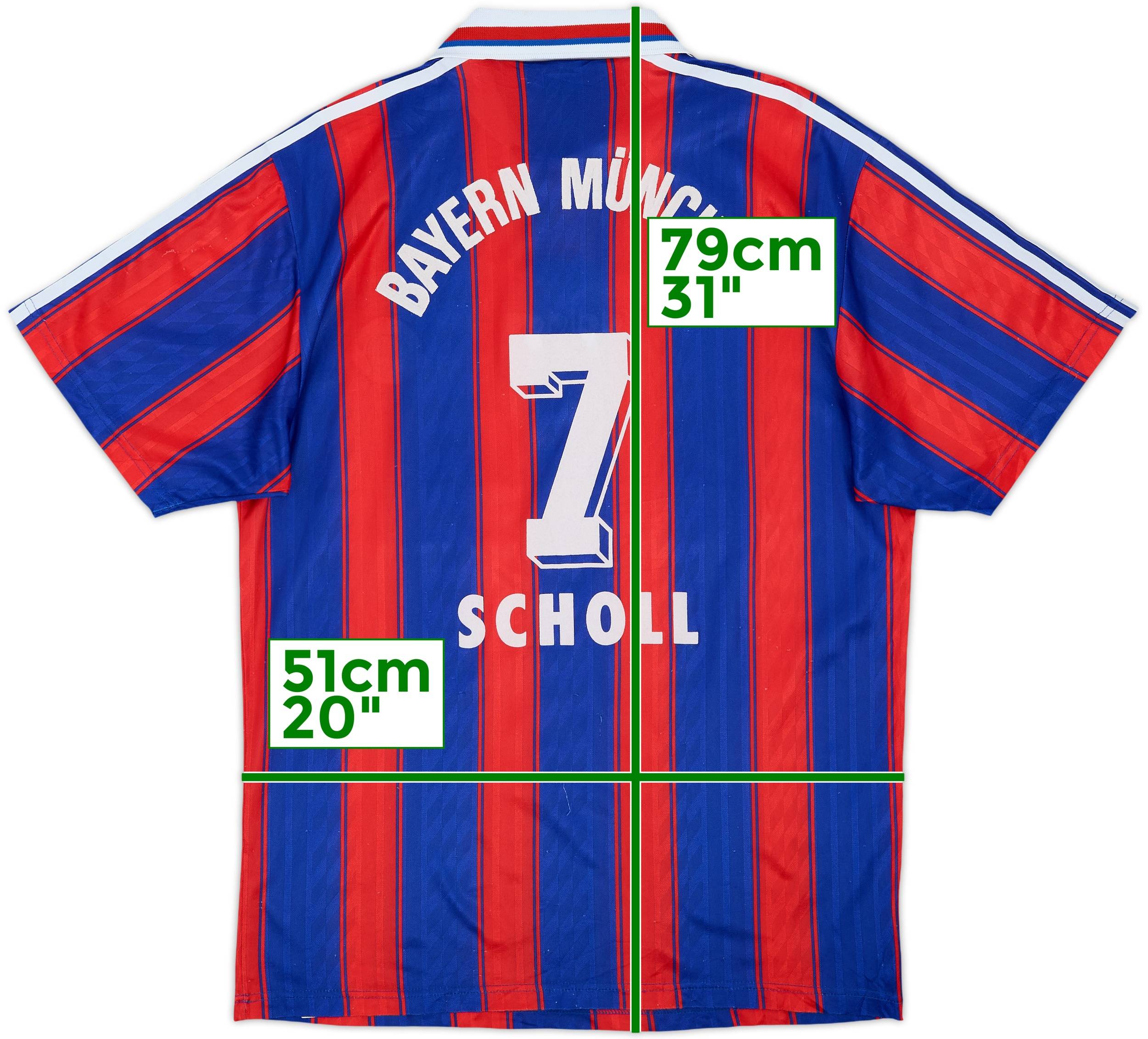 1995-97 Bayern Munich Home Shirt Scholl #7 - 7/10 - (M)