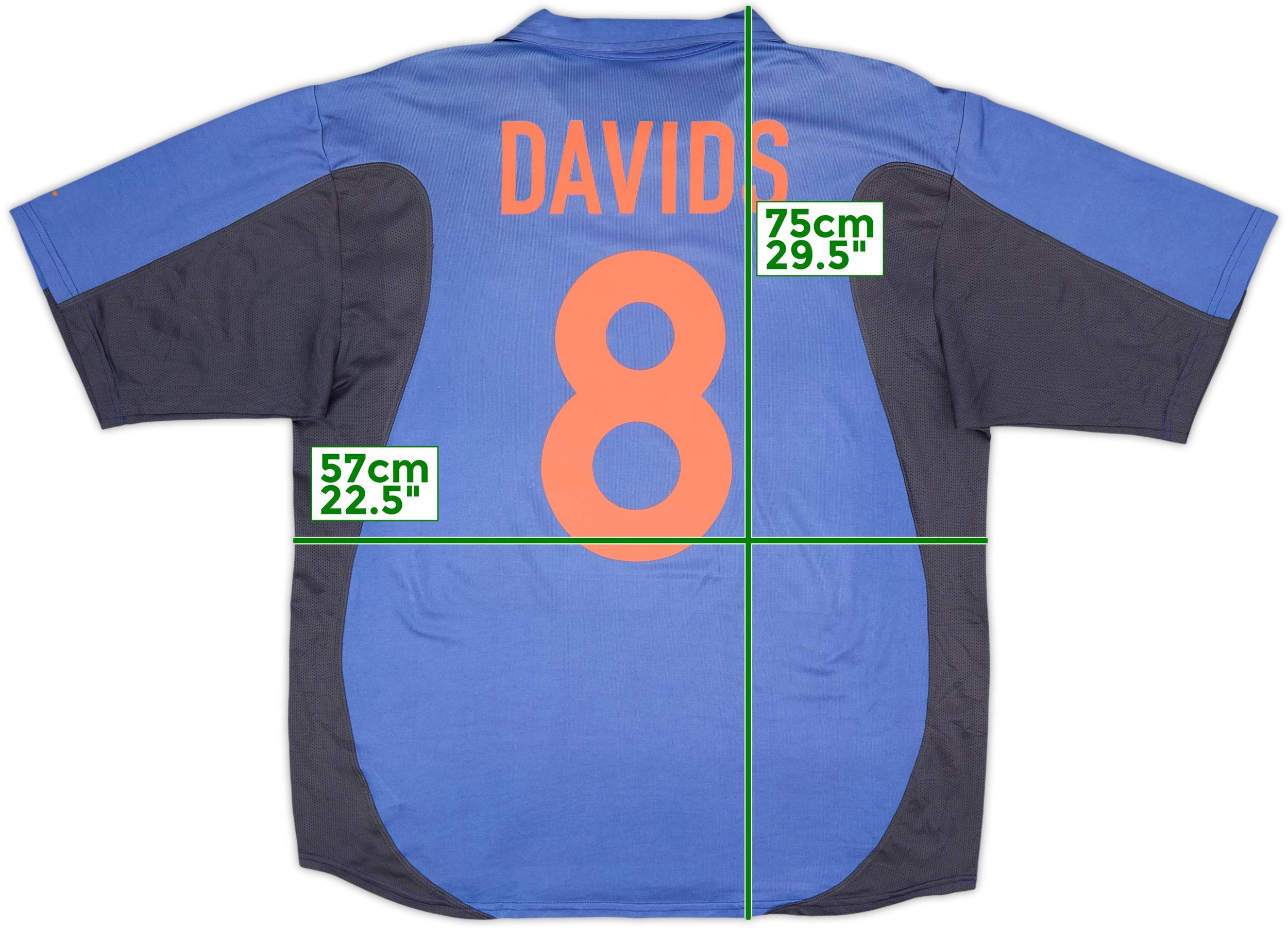 2000-02 Netherlands Away Shirt Davids #8 - 6/10 - (L)