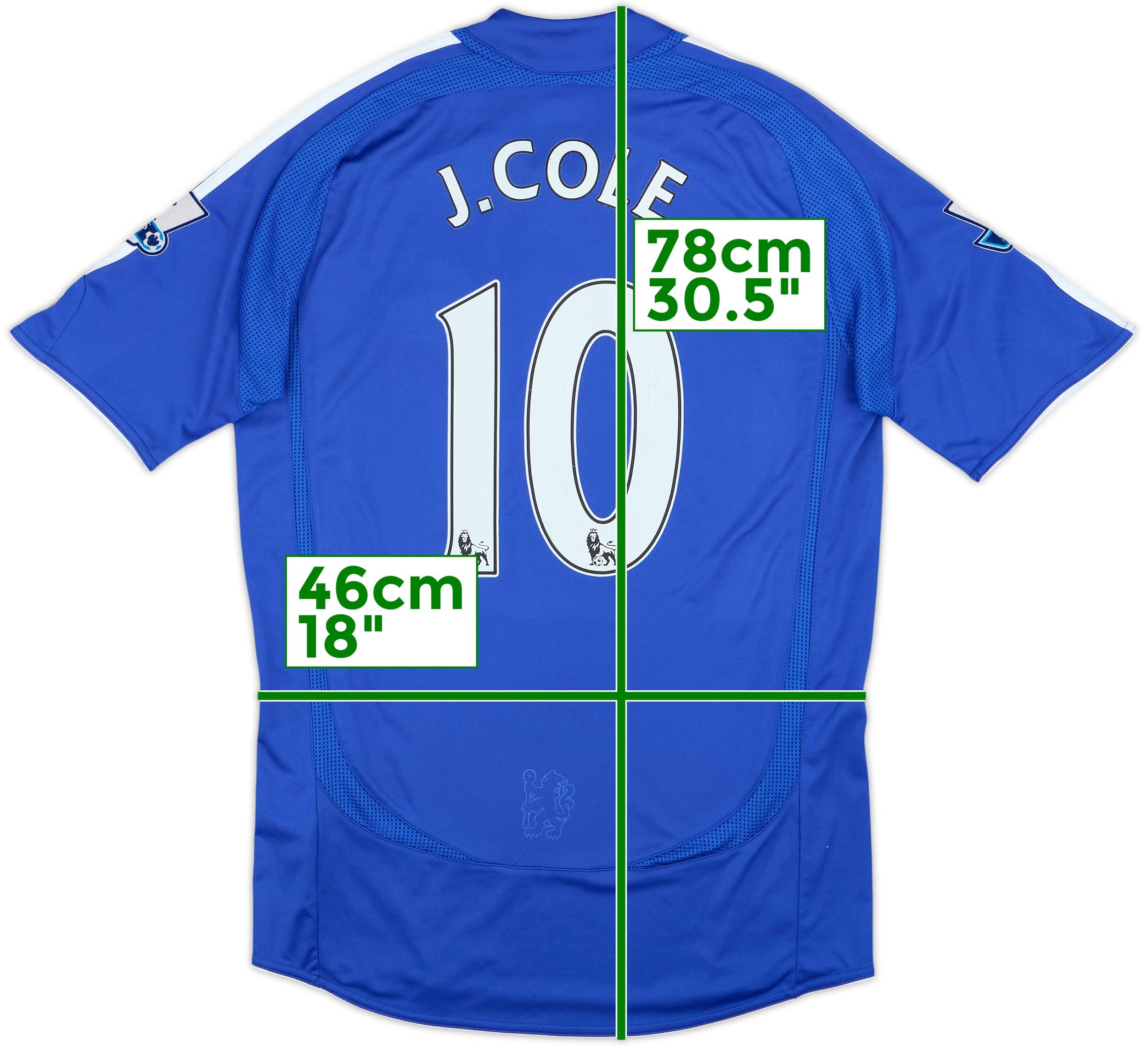 2006-08 Chelsea Home Shirt J.Cole #10 - 6/10 - (S)