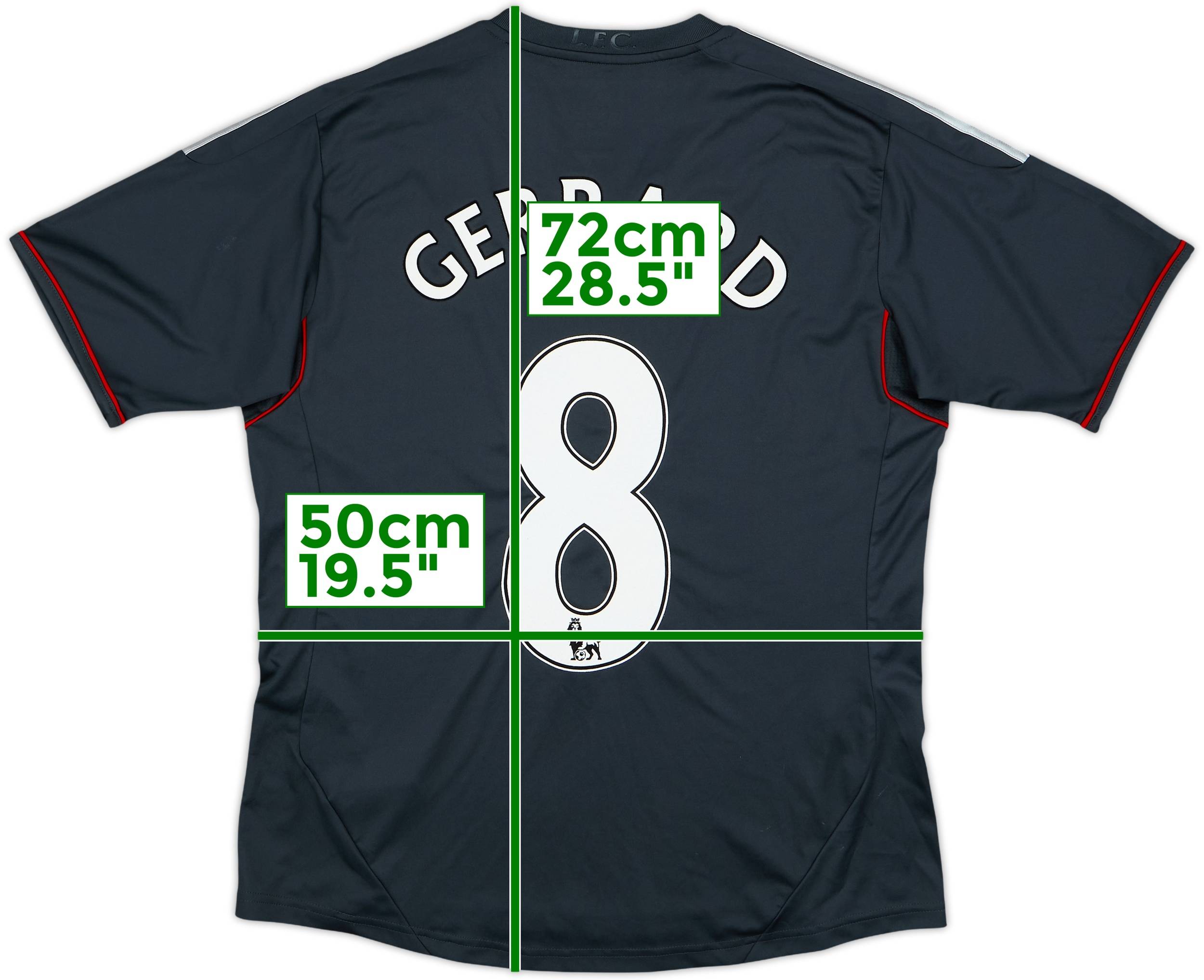 2011-12 Liverpool Away Shirt Gerrard #8 - 8/10 - (L)