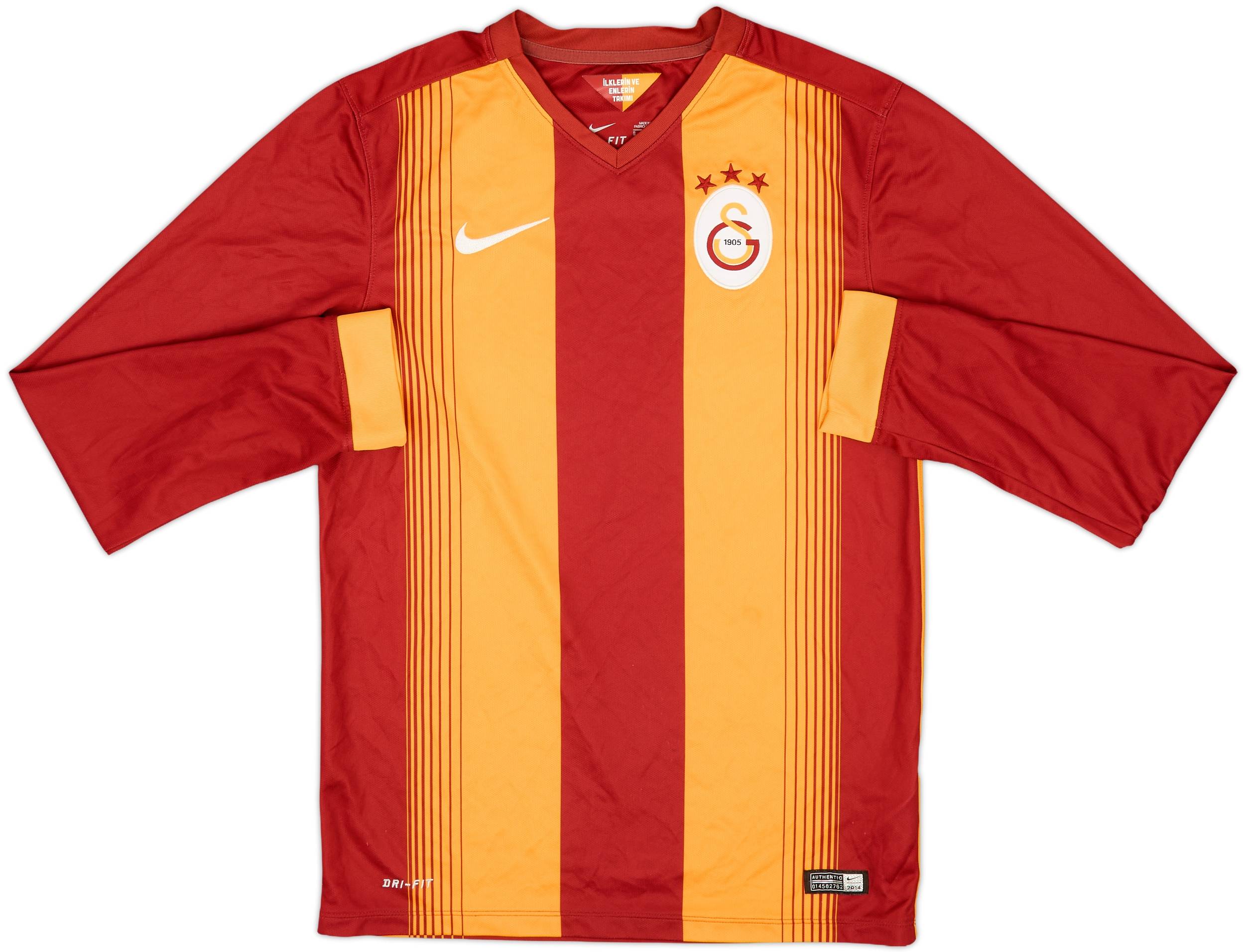 2014-15 Galatasaray Home L/S Shirt - 8/10 - (S)
