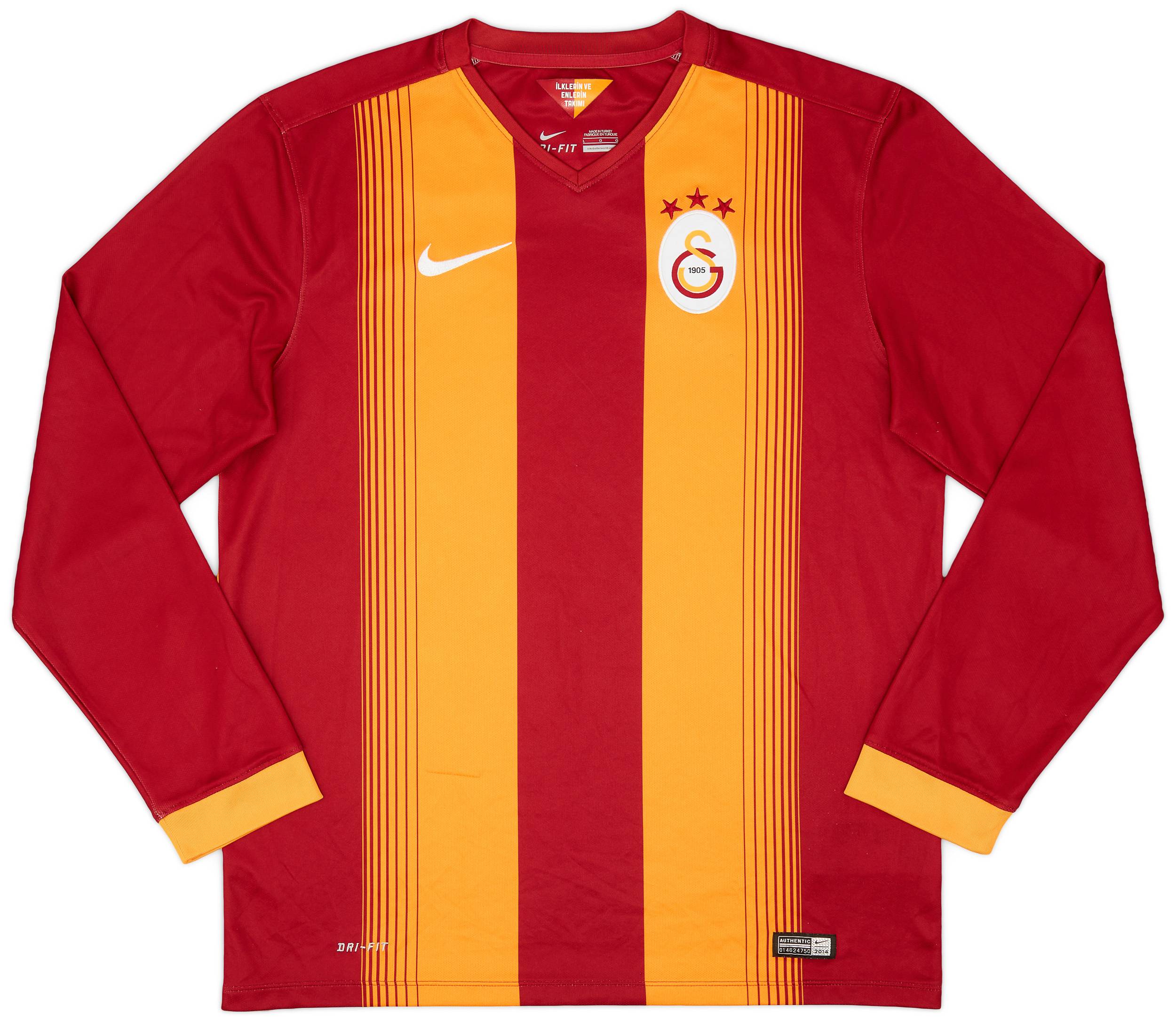 2014-15 Galatasaray Home L/S Shirt - 8/10 - (L)
