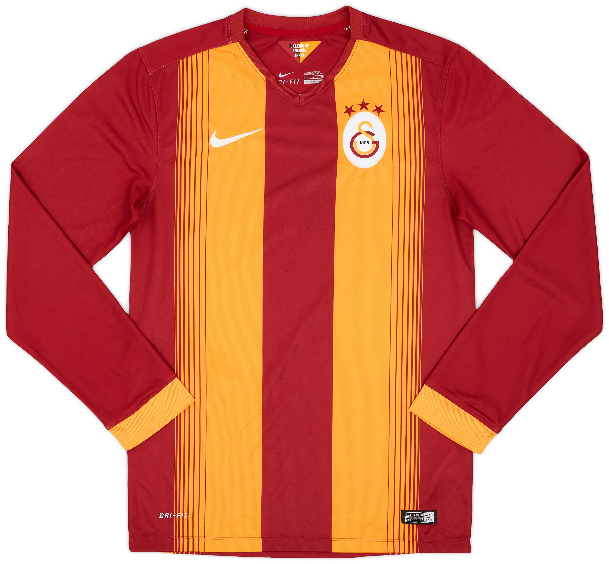 2014-15 Galatasaray Home L/S Shirt - 9/10 - (S)