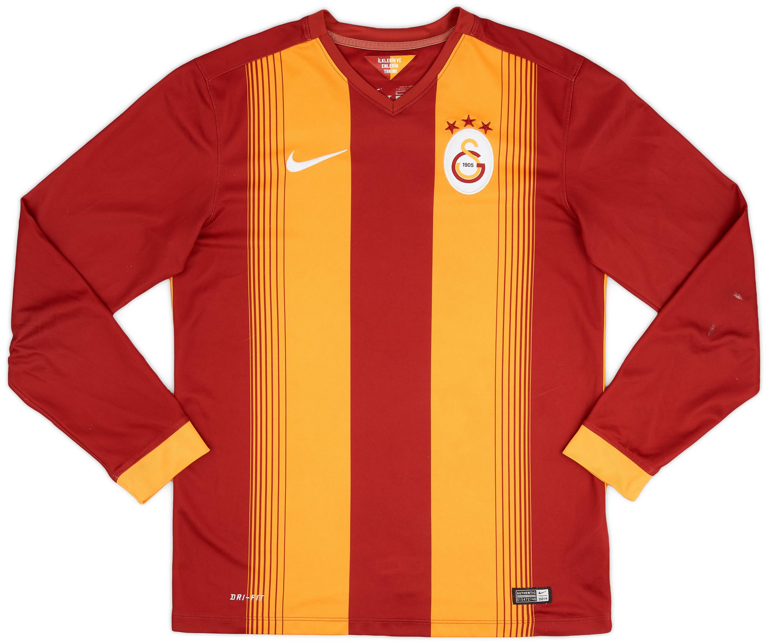2014-15 Galatasaray Home L/S Shirt - 8/10 - (M)