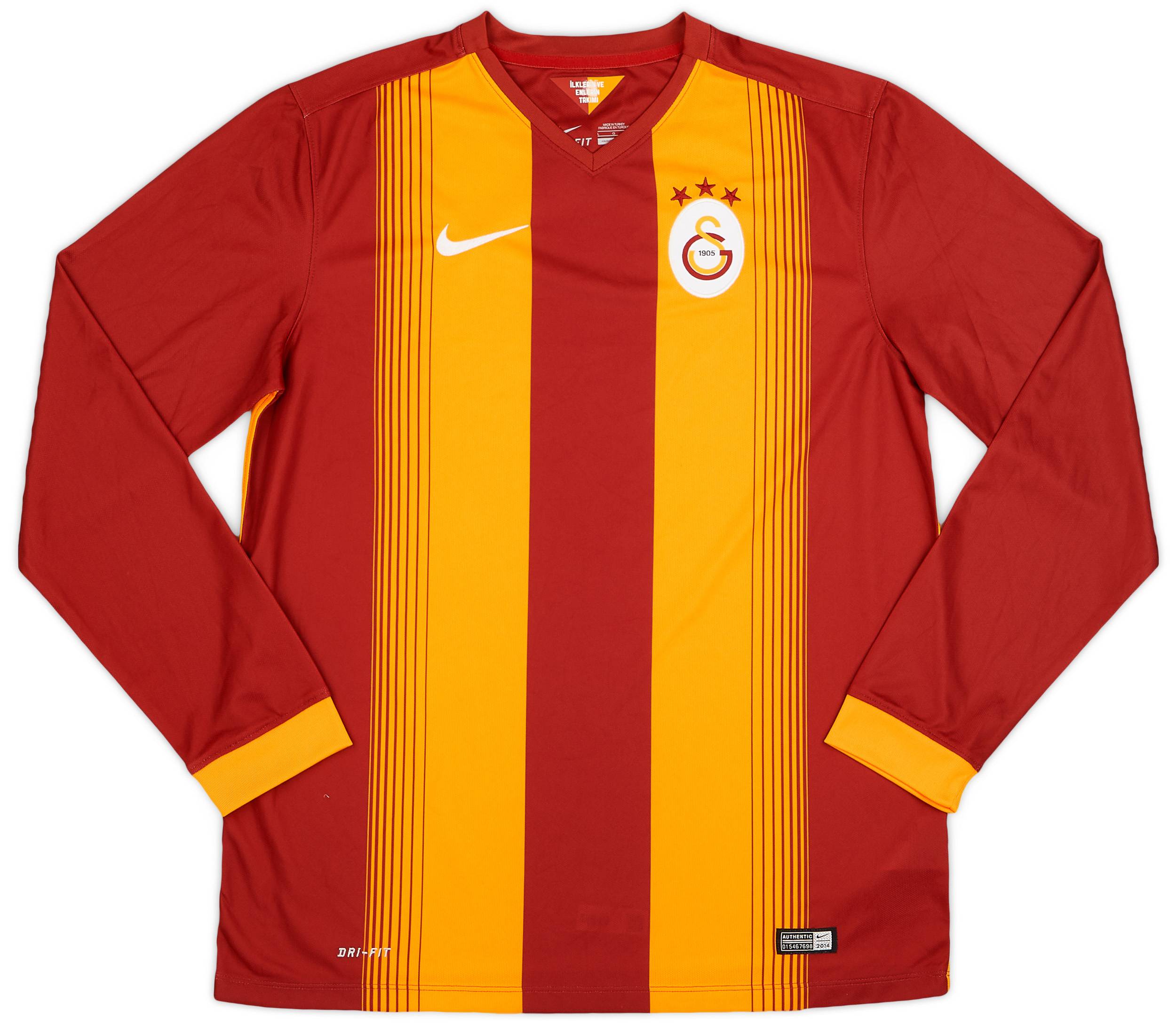 2014-15 Galatasaray Home L/S Shirt - 9/10 - (L)