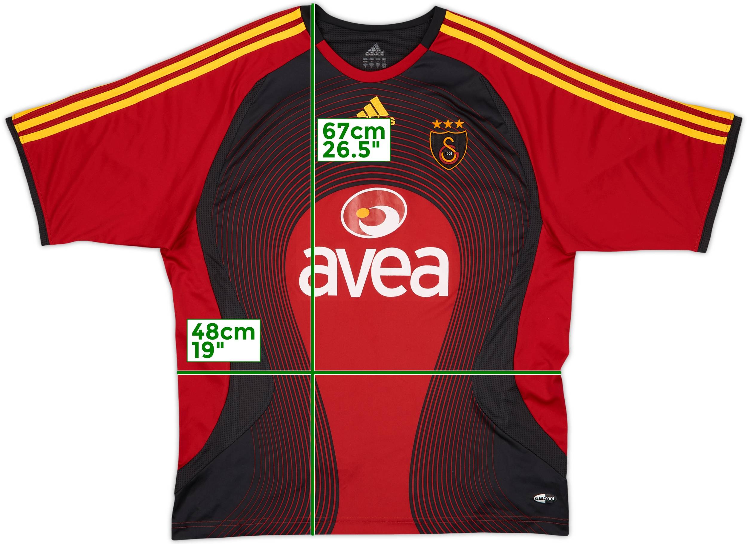 adidas アディダス ガラタサライ ユニフォーム 2006-2007 XL 2006-07 Galatasaray adidas Training Shirt - 7/10 - (L)