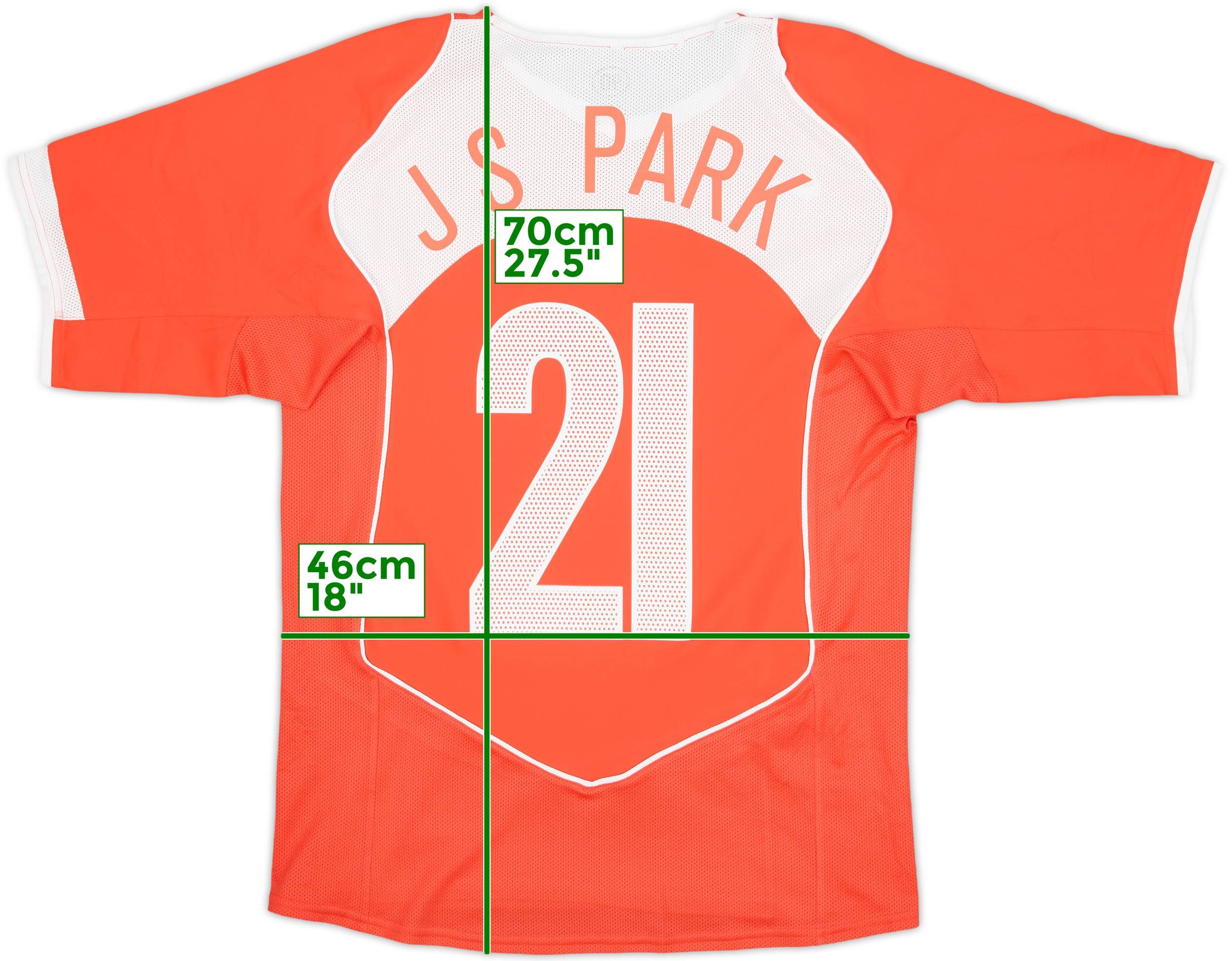 2004-06 South Korea Home Shirt J S Park #21 - 7/10 - (S)