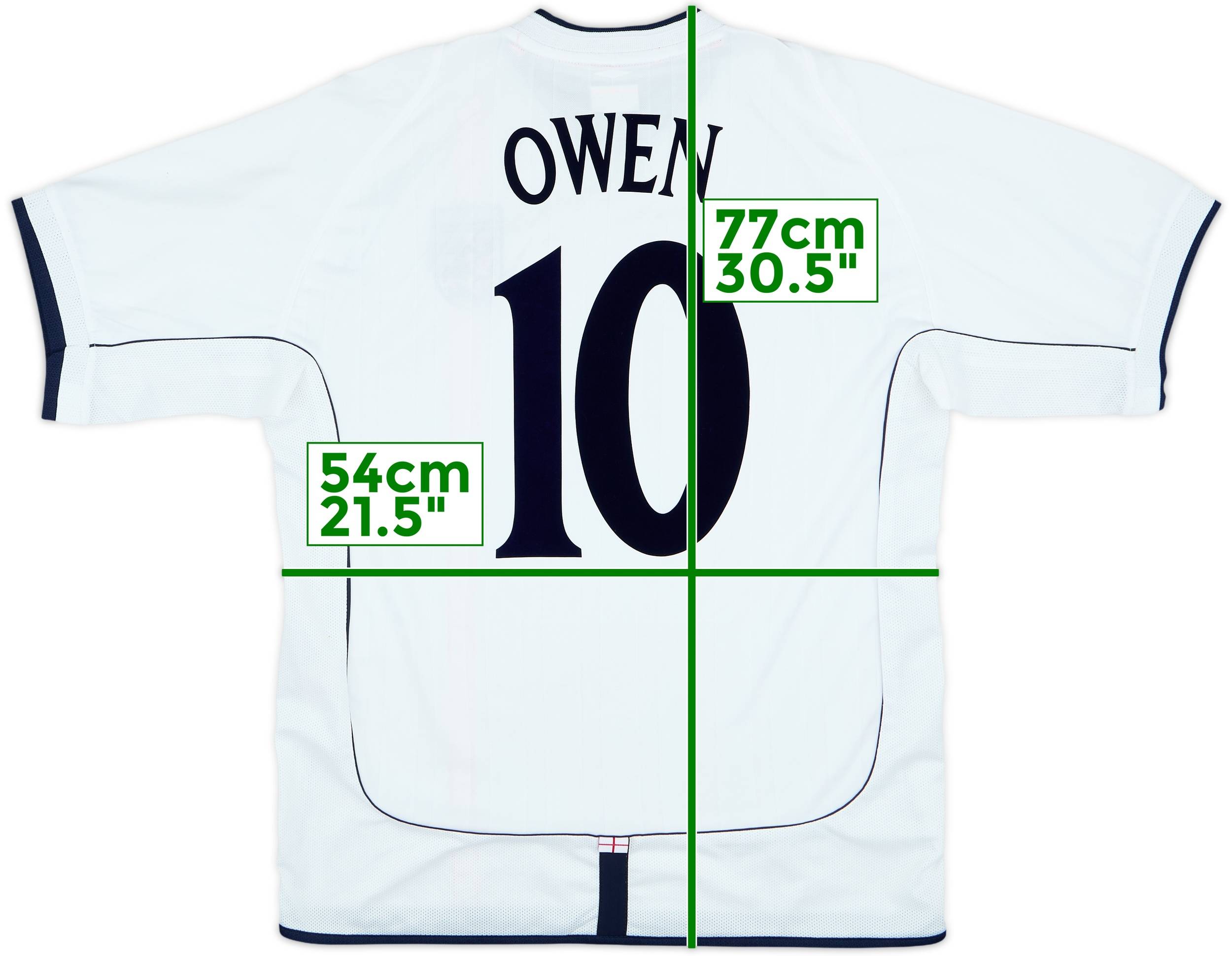 2001-03 England Home Shirt Owen #10 - 8/10 - (L)