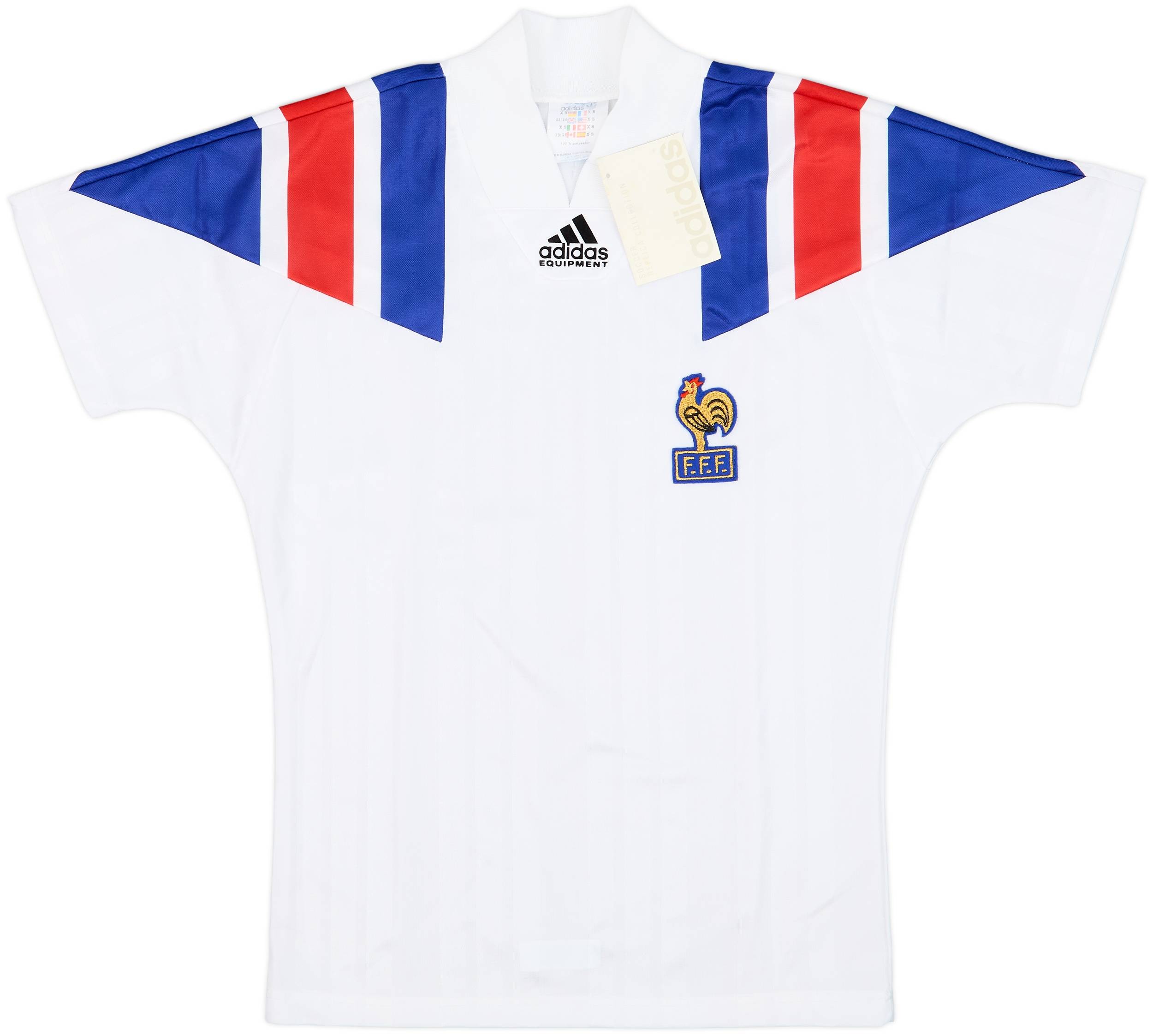 adidas 1994年フランス代表 アウェイ ユニフォーム Mサイズ 1992-94 France Away Shirt (XS)