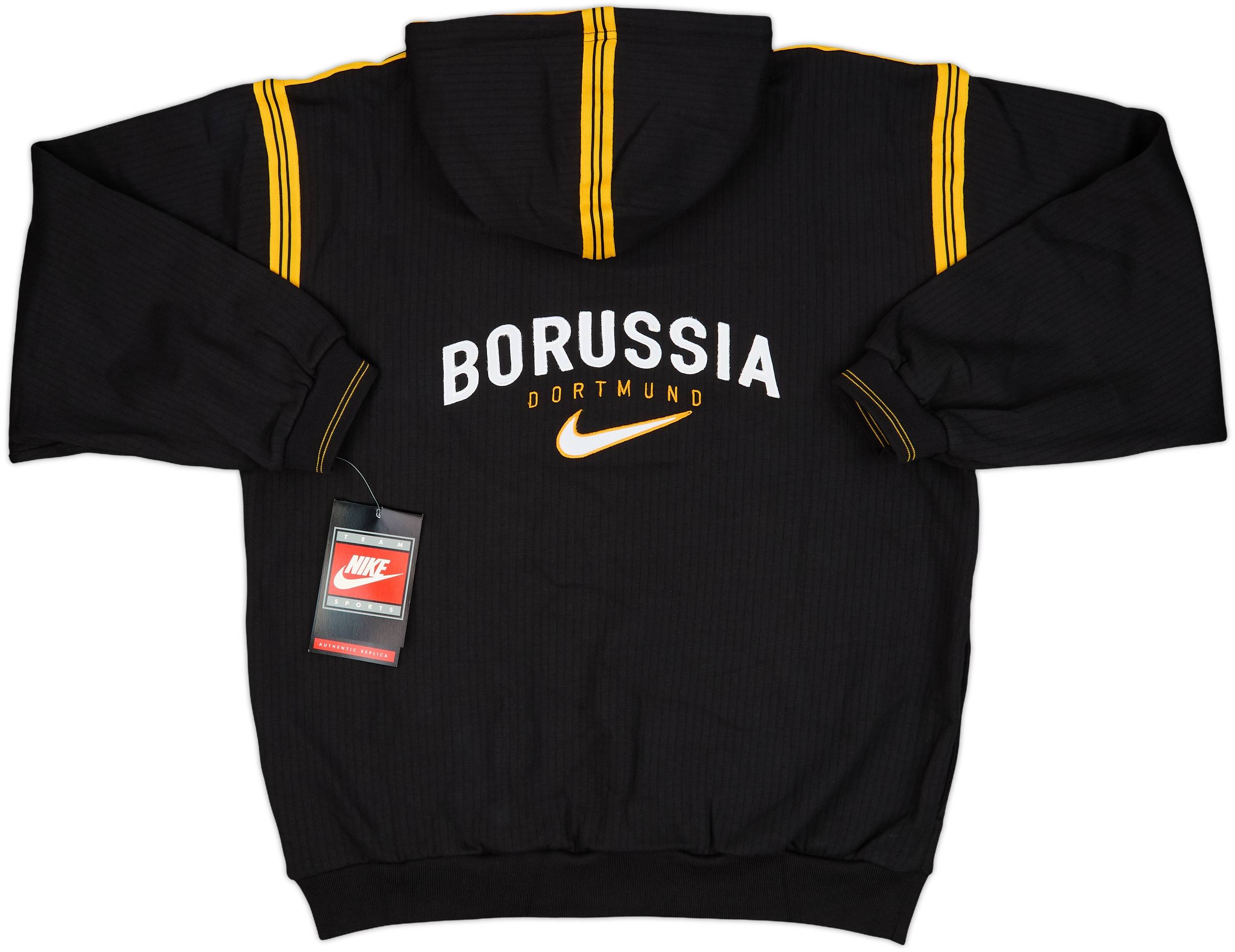 1998-00 Borussia Dortmund Nike 1/4 Zip Hooded Sweat Top (L)
