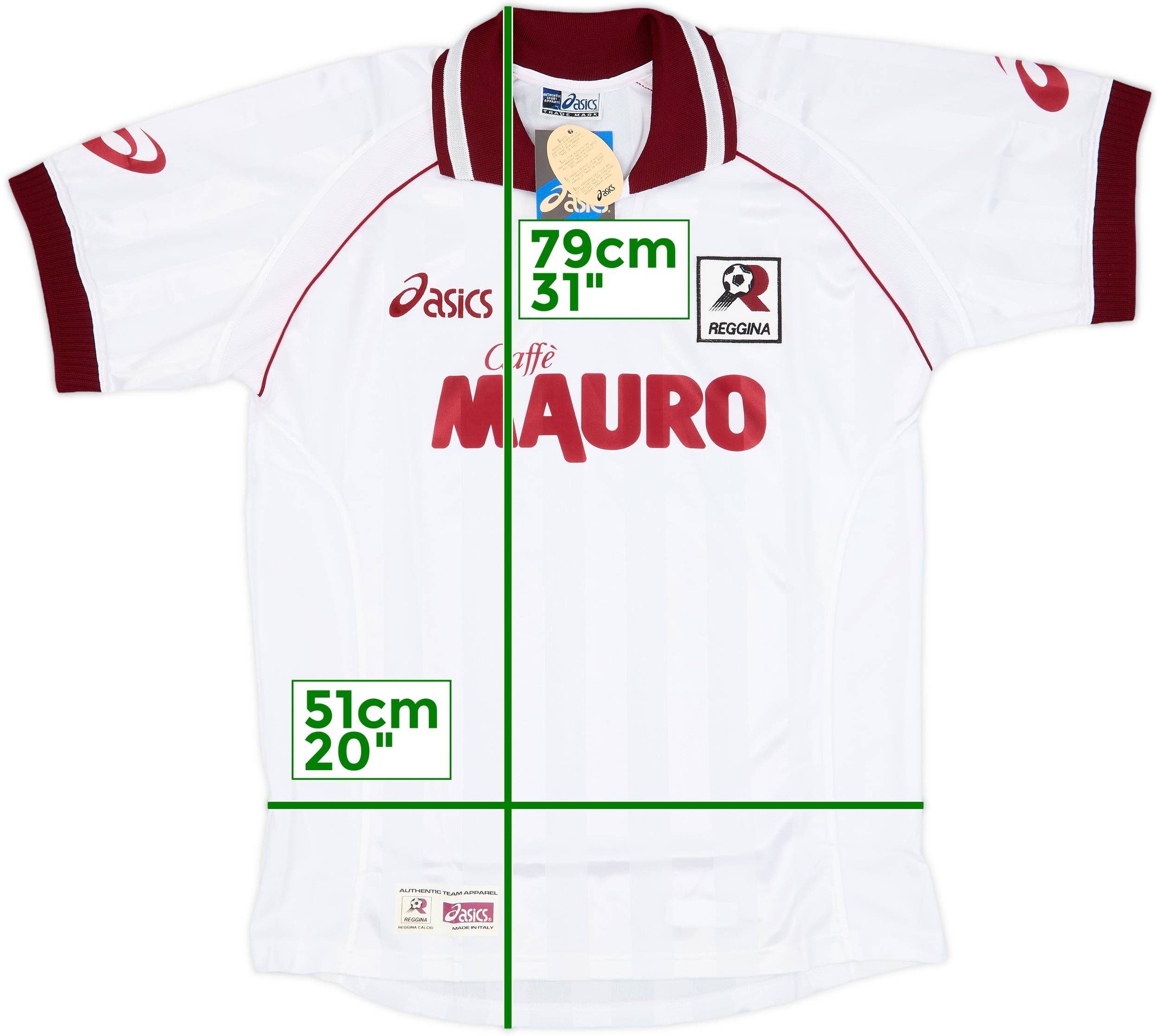 asics REGGINA サッカーシャツ 2002-03 Reggina Away Shirt (M)