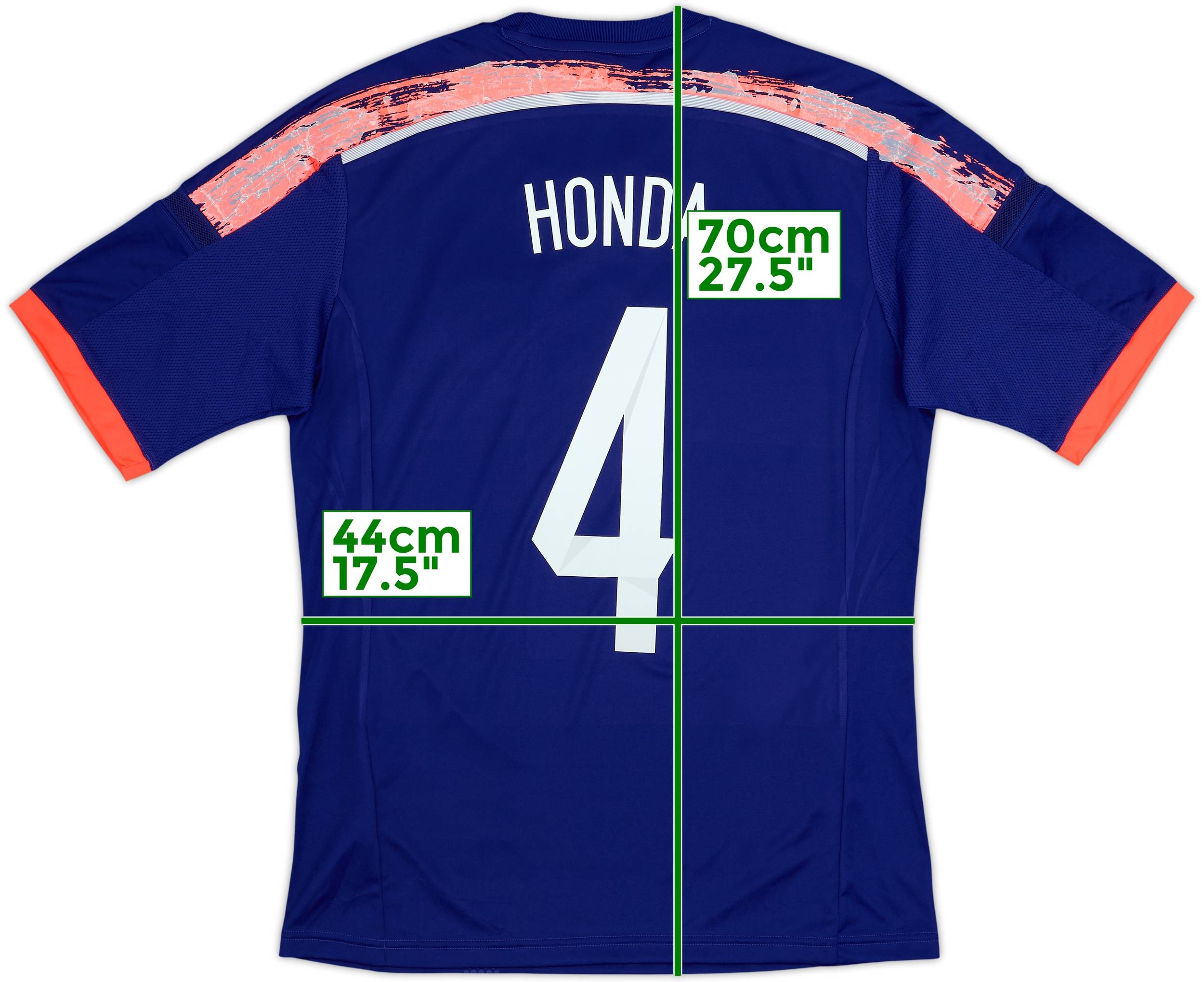  サッカー日本代表 ユニフォーム HONDA 4番 2013-15 Japan Home Shirt Honda #4 (S)