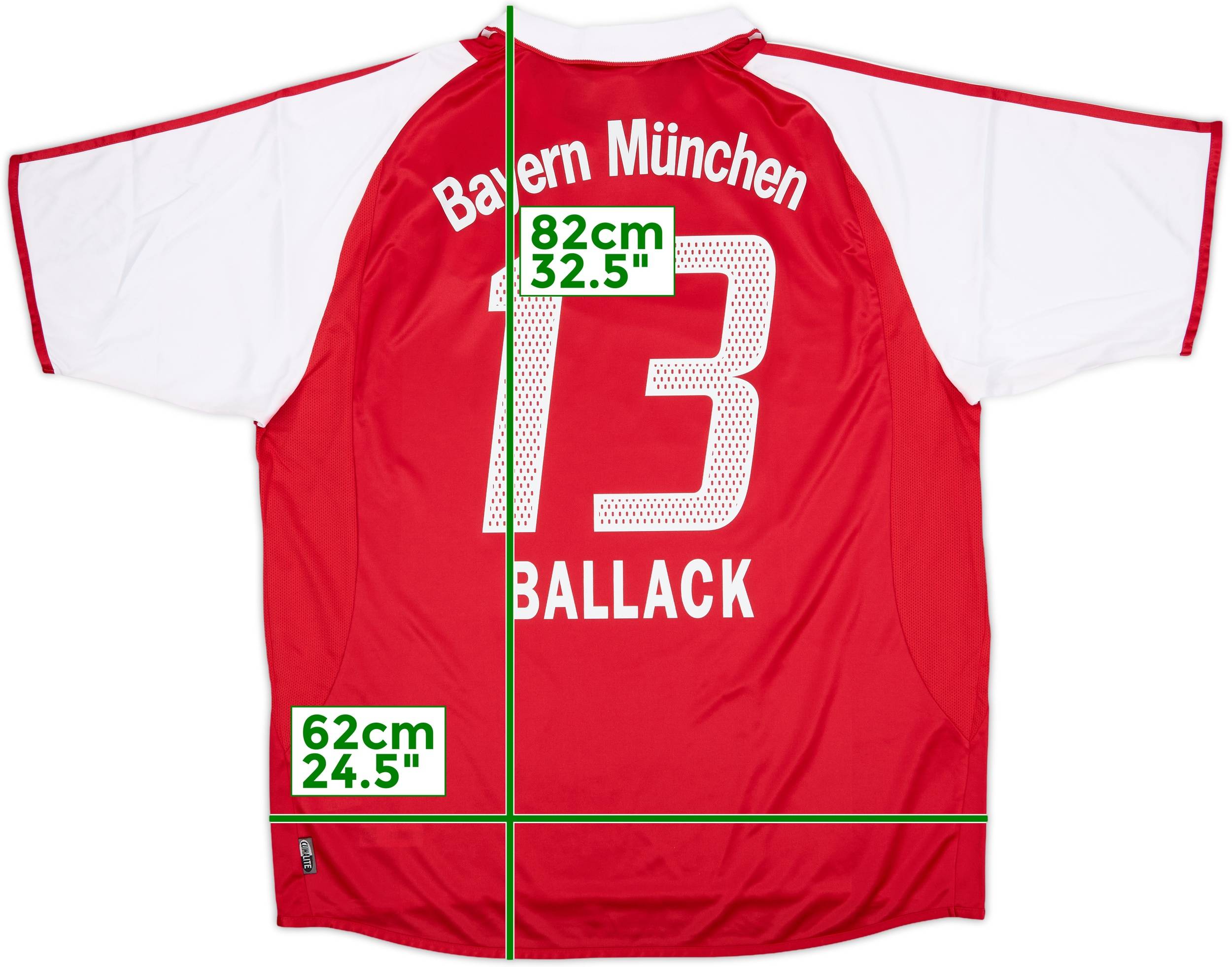 Bayern München Ballack 13 シャツ 2002-03 Bayern Munich Home Shirt Ballack #13 - 3/10 - (L.Boys)