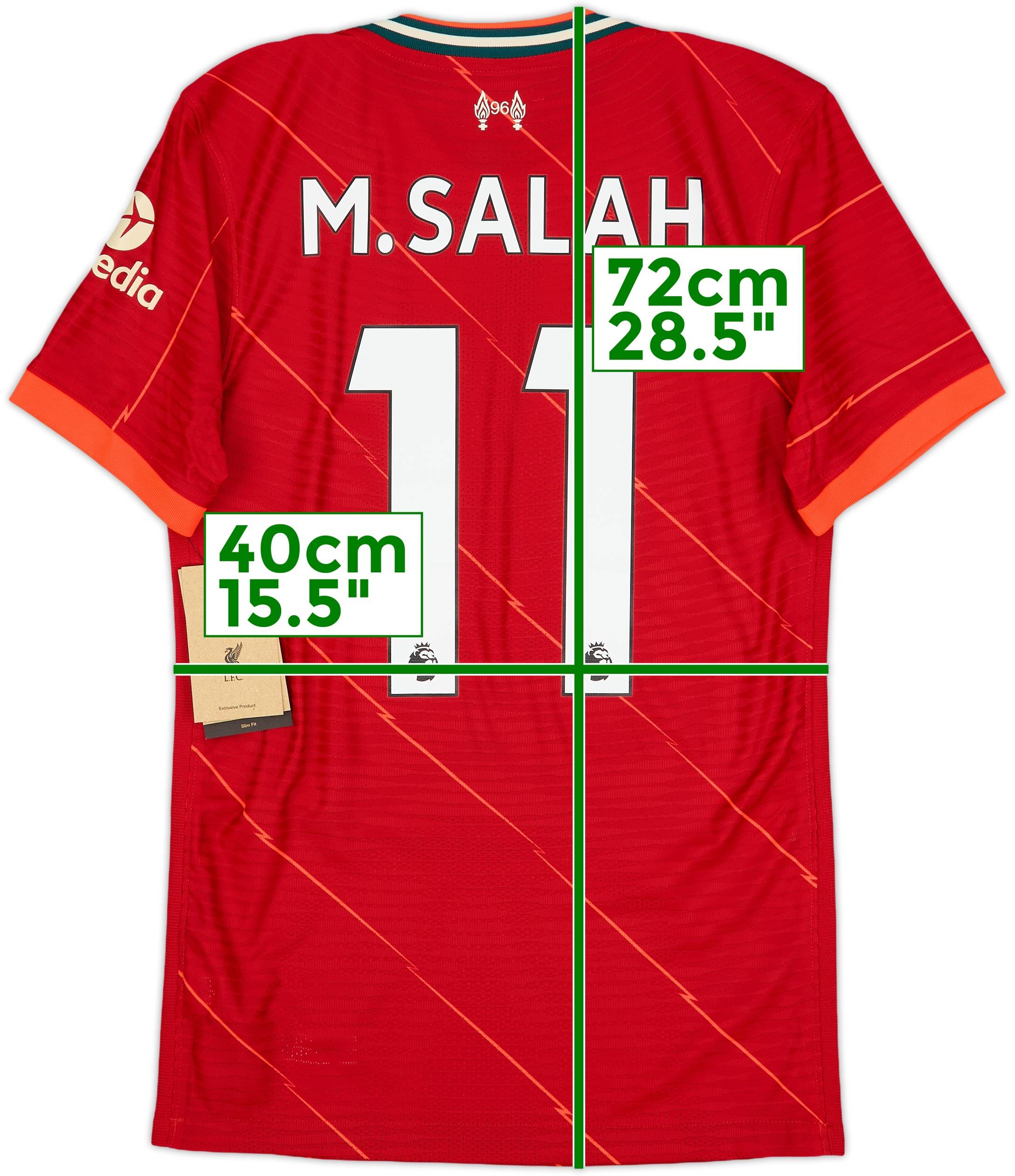 リバプール M.Salah 11番 シャツ 2021-22 Liverpool Authentic Home Shirt M.Salah #11 (XS)