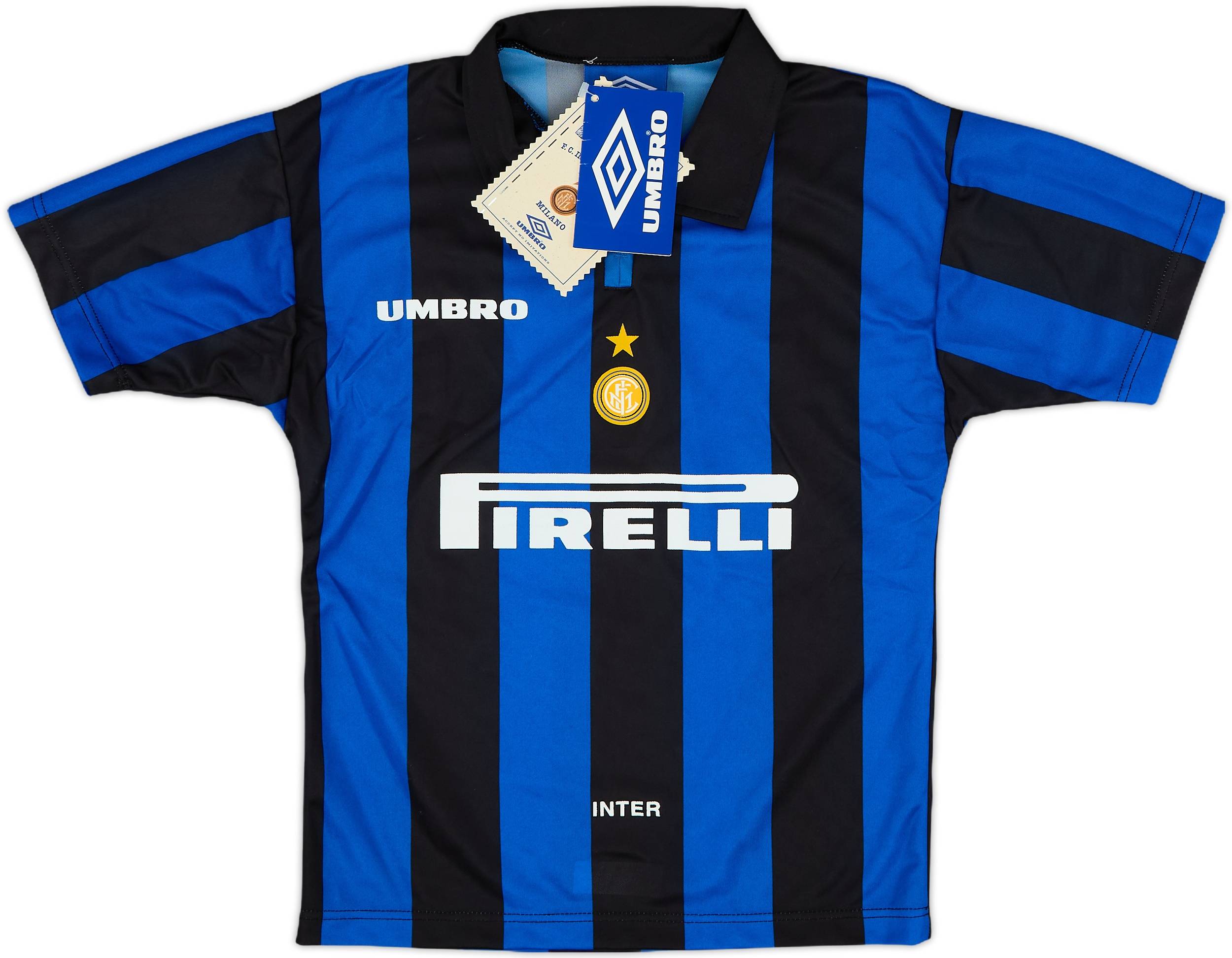【正規品97-98 Umbro Inter Milan  Shirt】 1997-98 Inter Milan Home Shirt (S.Boys)