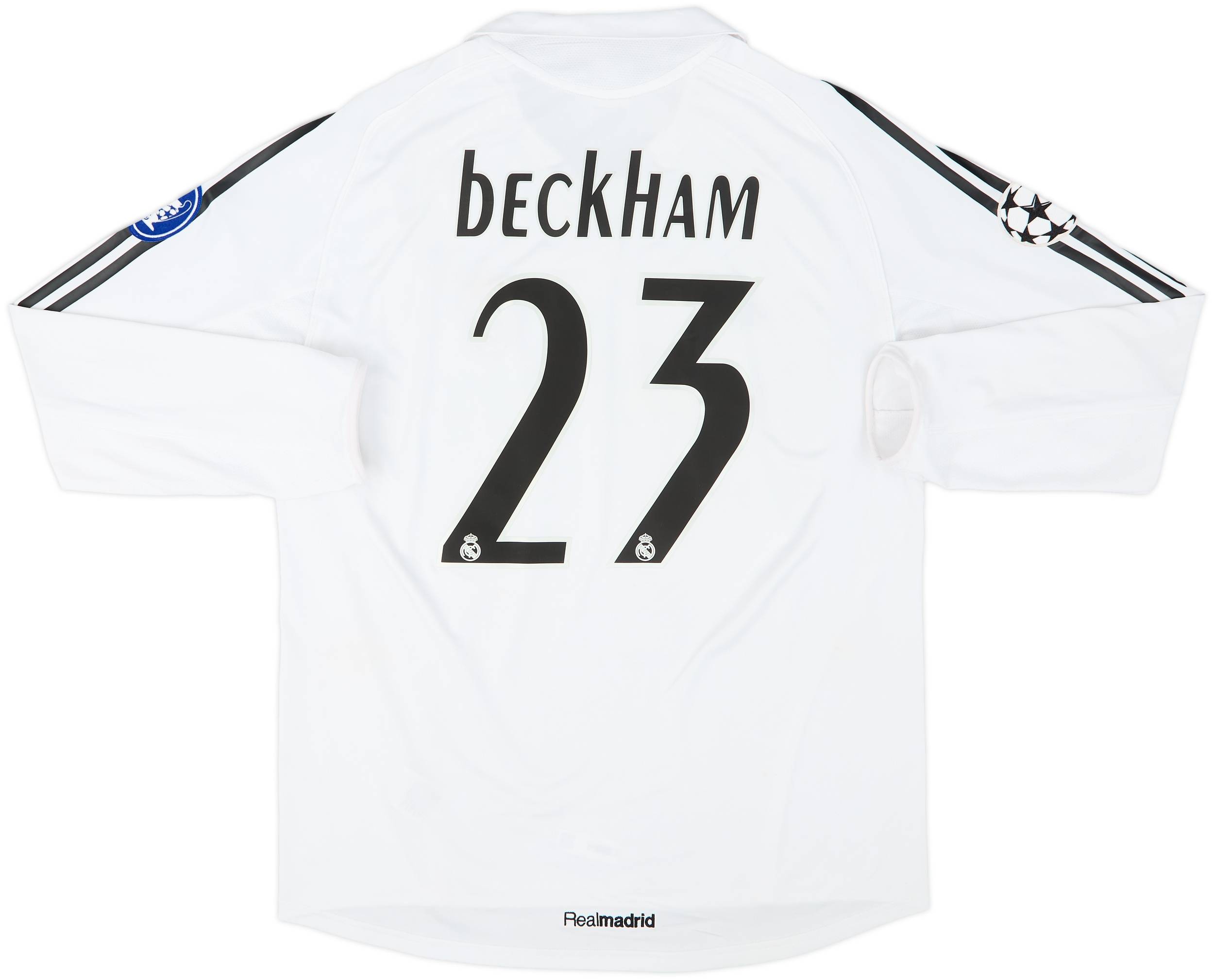 Real Madrid BECKHAM 23 長袖シャツ David Beckham #23 Real Madrid jersey 2006/2007 Long sleeve