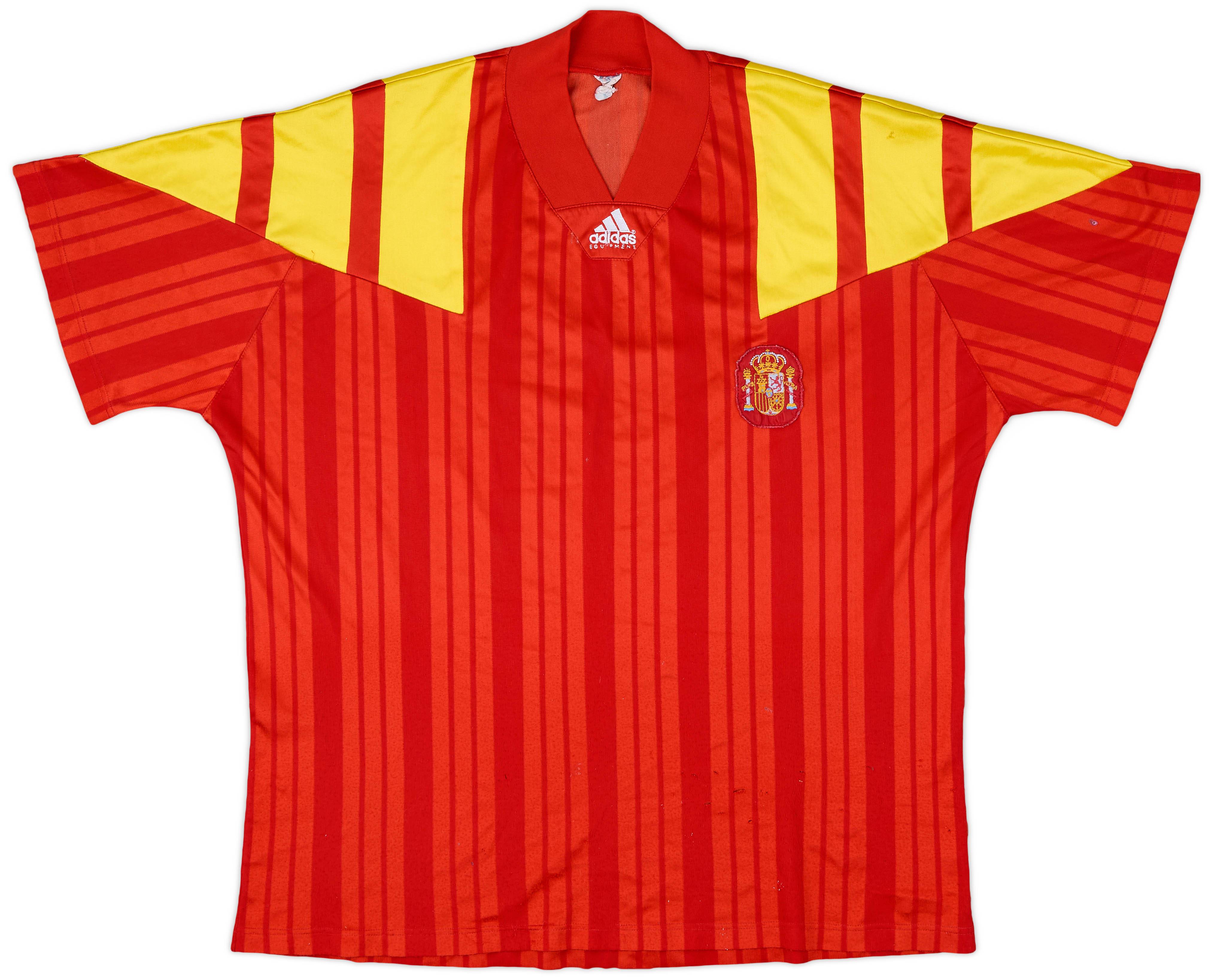 ウェア Spain 1992 93 94 1992-94 Spain Home Shirt - 4/10 - (XL)