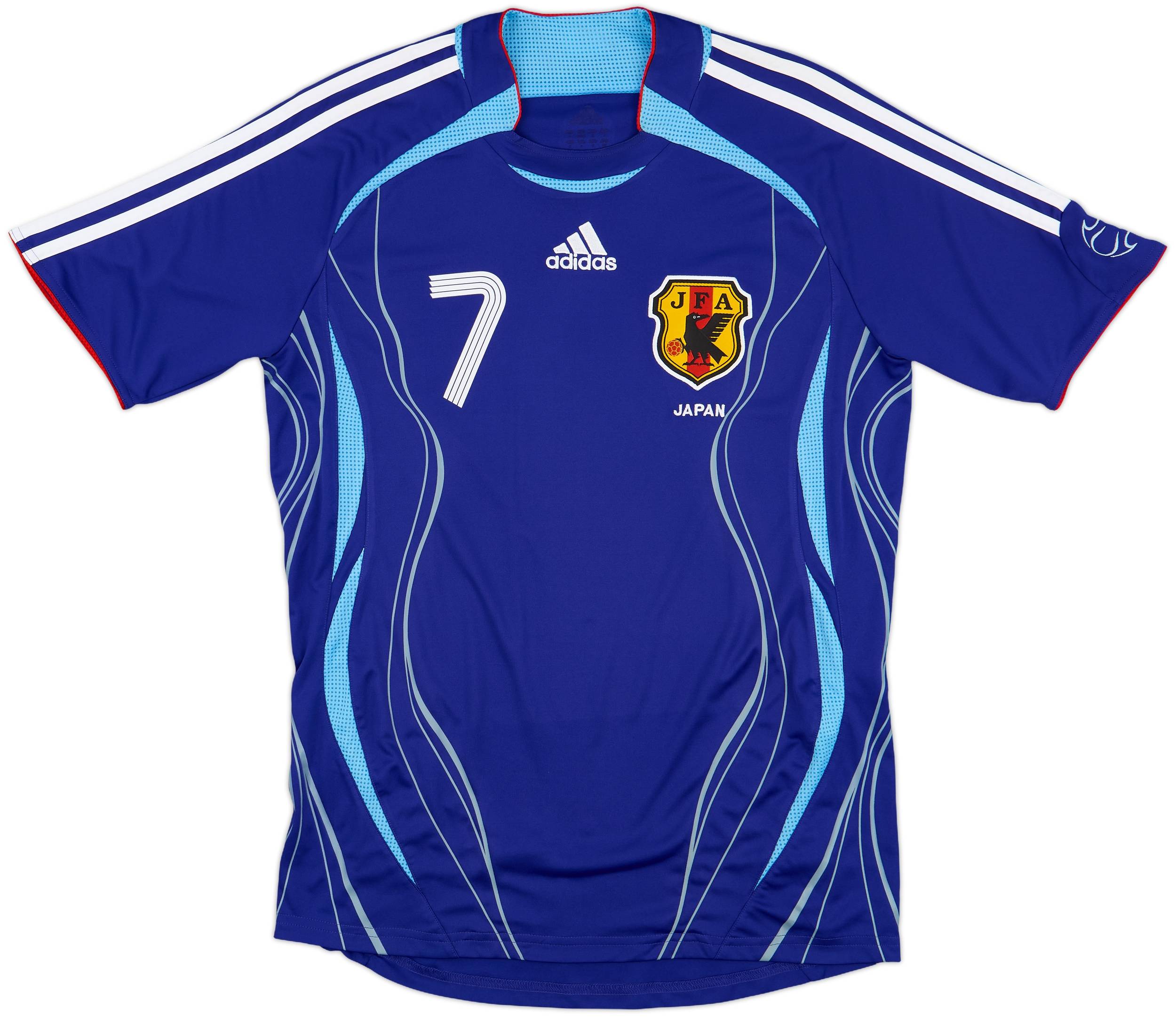 umbro 青色 シャツ 背番号87 2006-08 Japan Home Shirt Nakata #7 - 9/10 - (S)