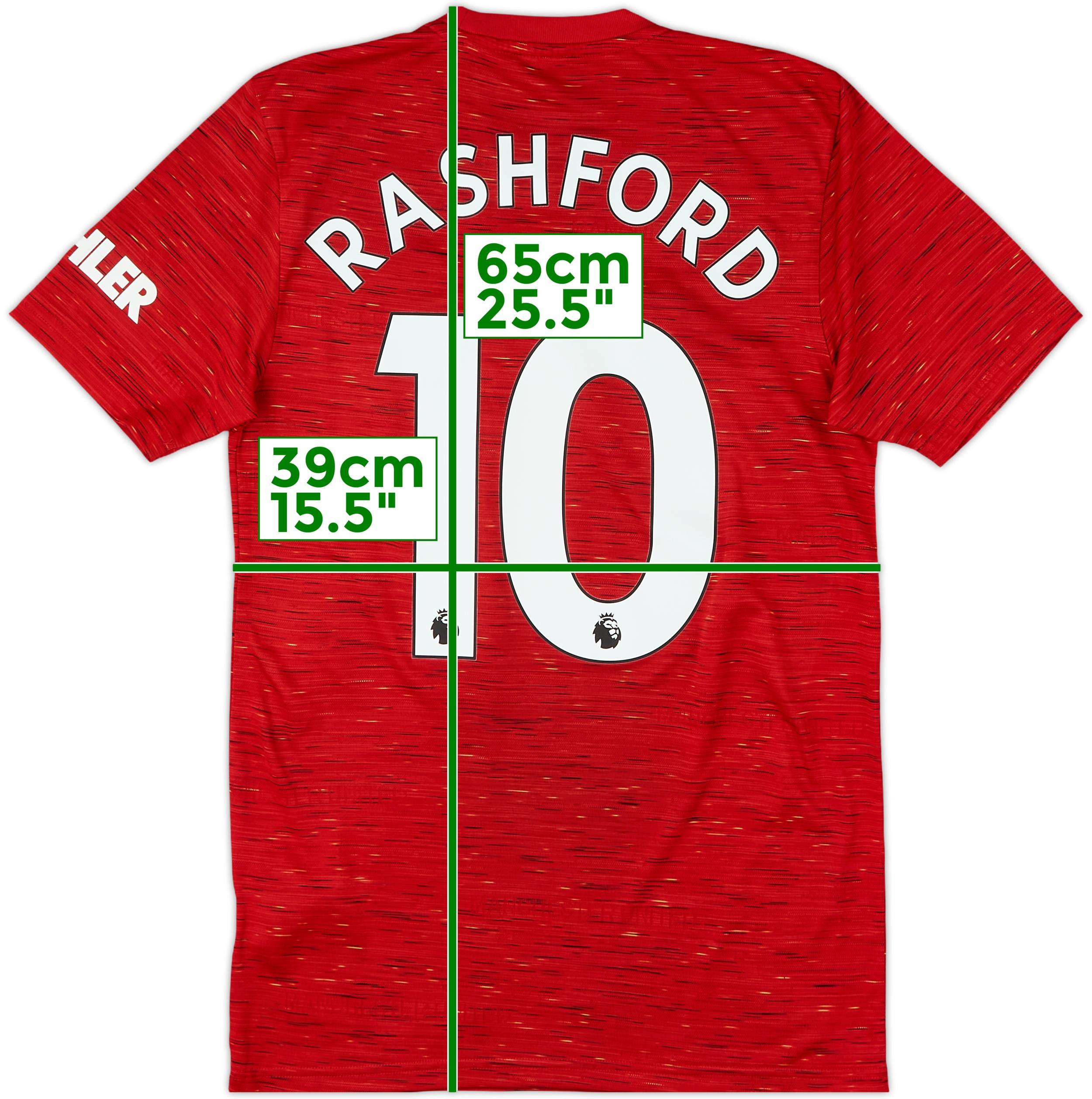 2020-21 Manchester United Home Shirt Rashford #10 - 10/10 - (XS)