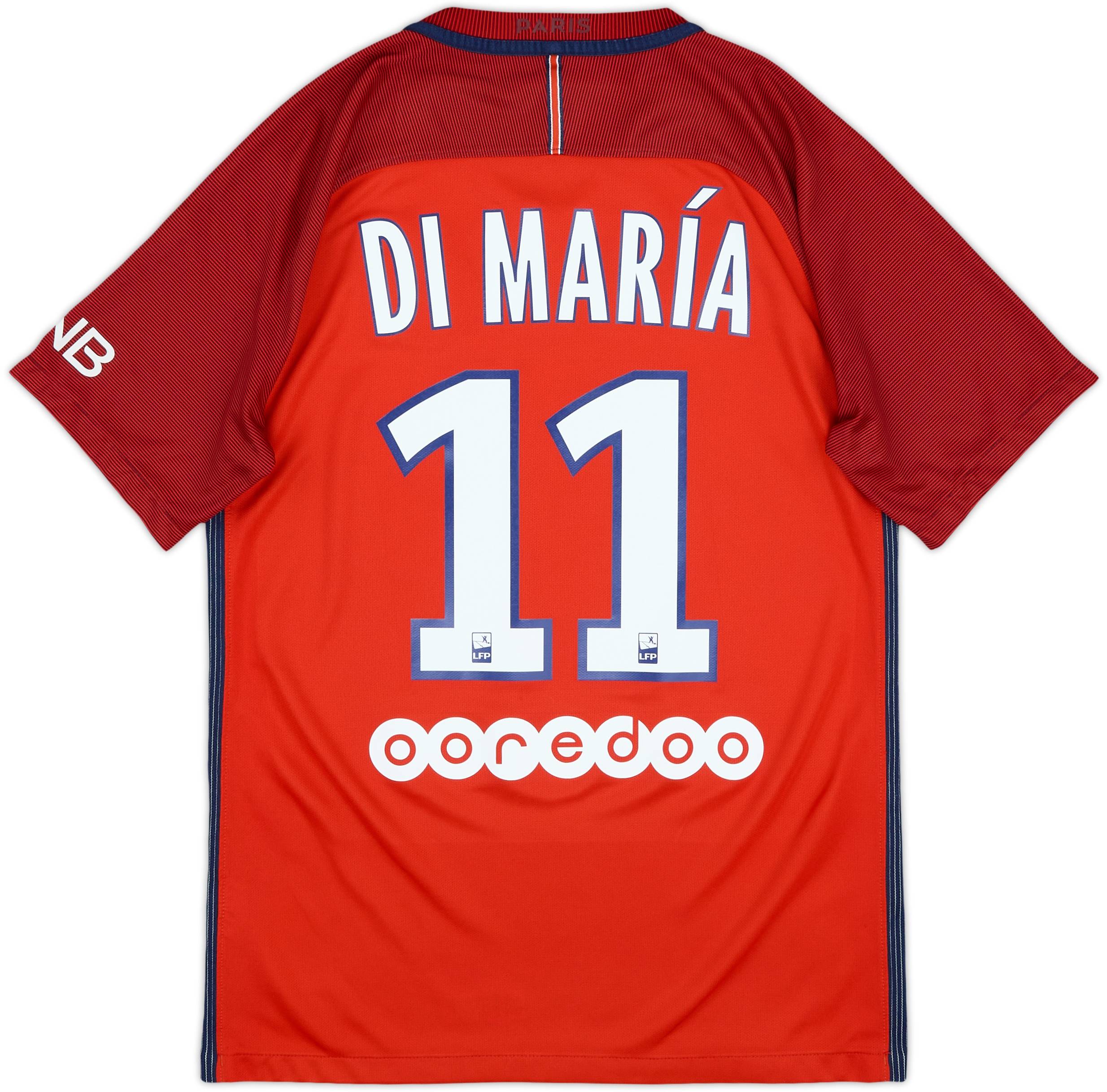 パリ・サンジェルマン DI MARÍA 11 2016-17 Paris Saint-Germain Away Shirt Di Maria #11 - 8/10 - (S)