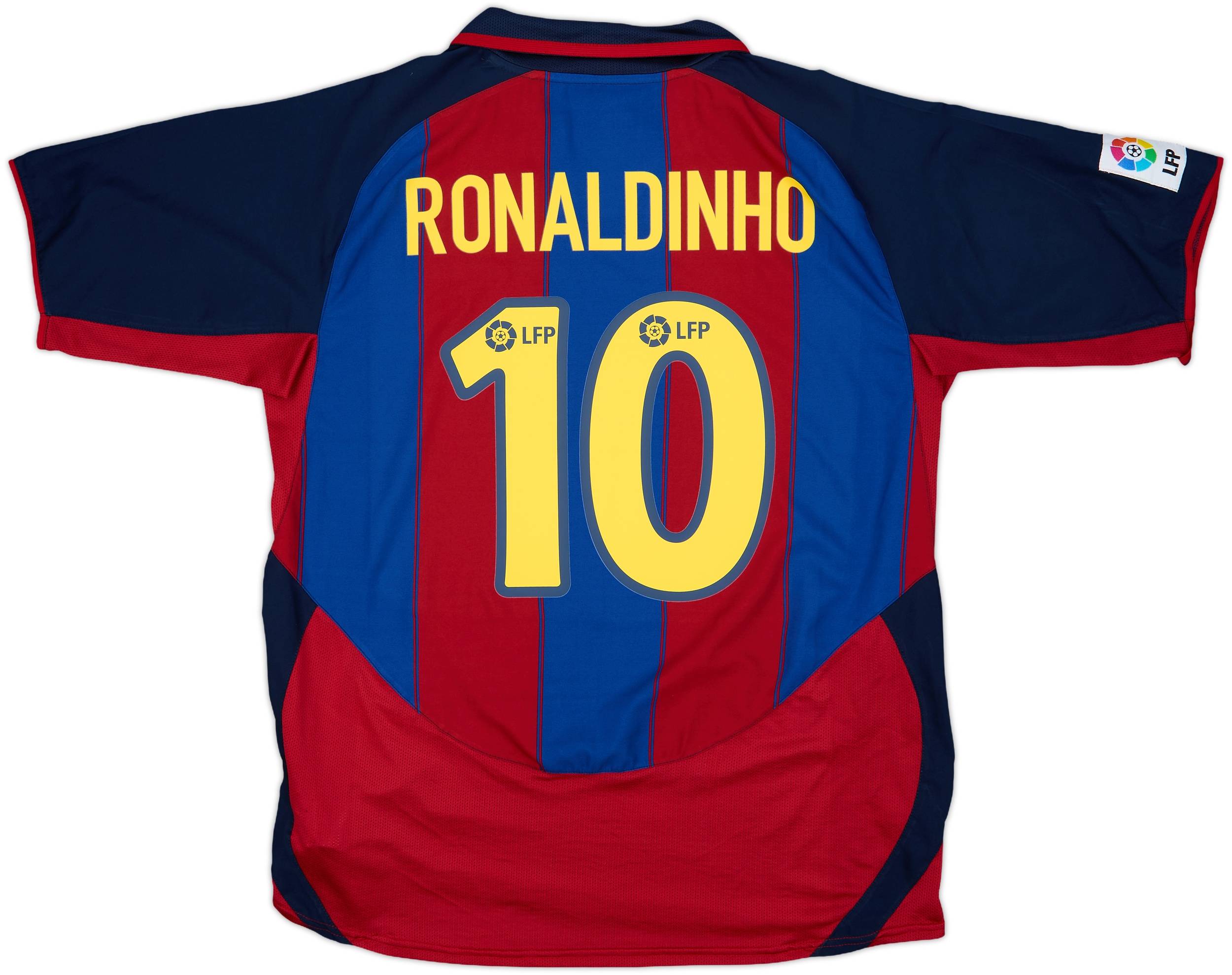 2003-04 Barcelona Home Shirt Ronaldinho #10 - 9/10 - (L)