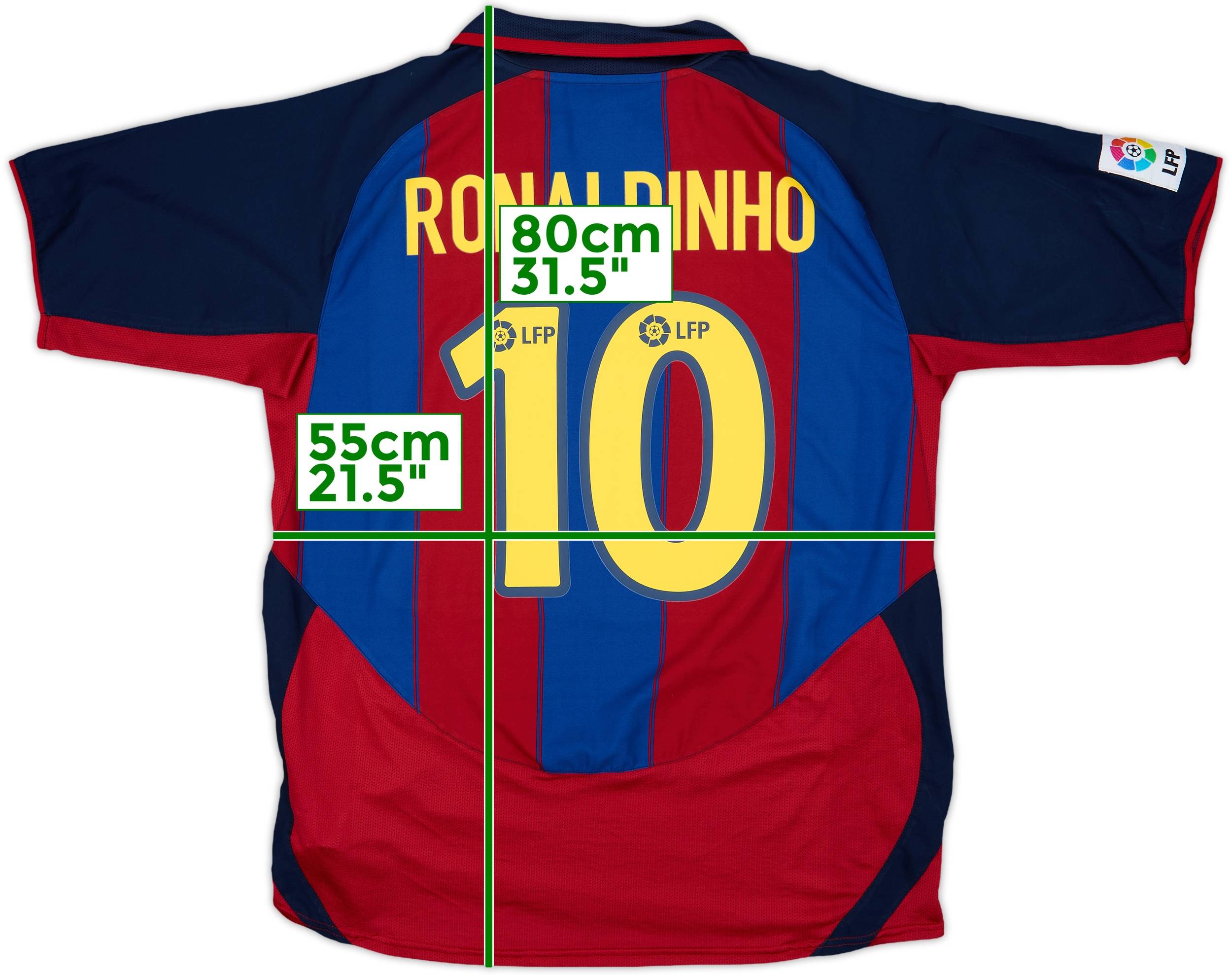 FCバルセロナ RONALDINHO 10番シャツ 2003-04 FC Barcelona Home Shirt Ronaldinho #10 - 9/10 - (L