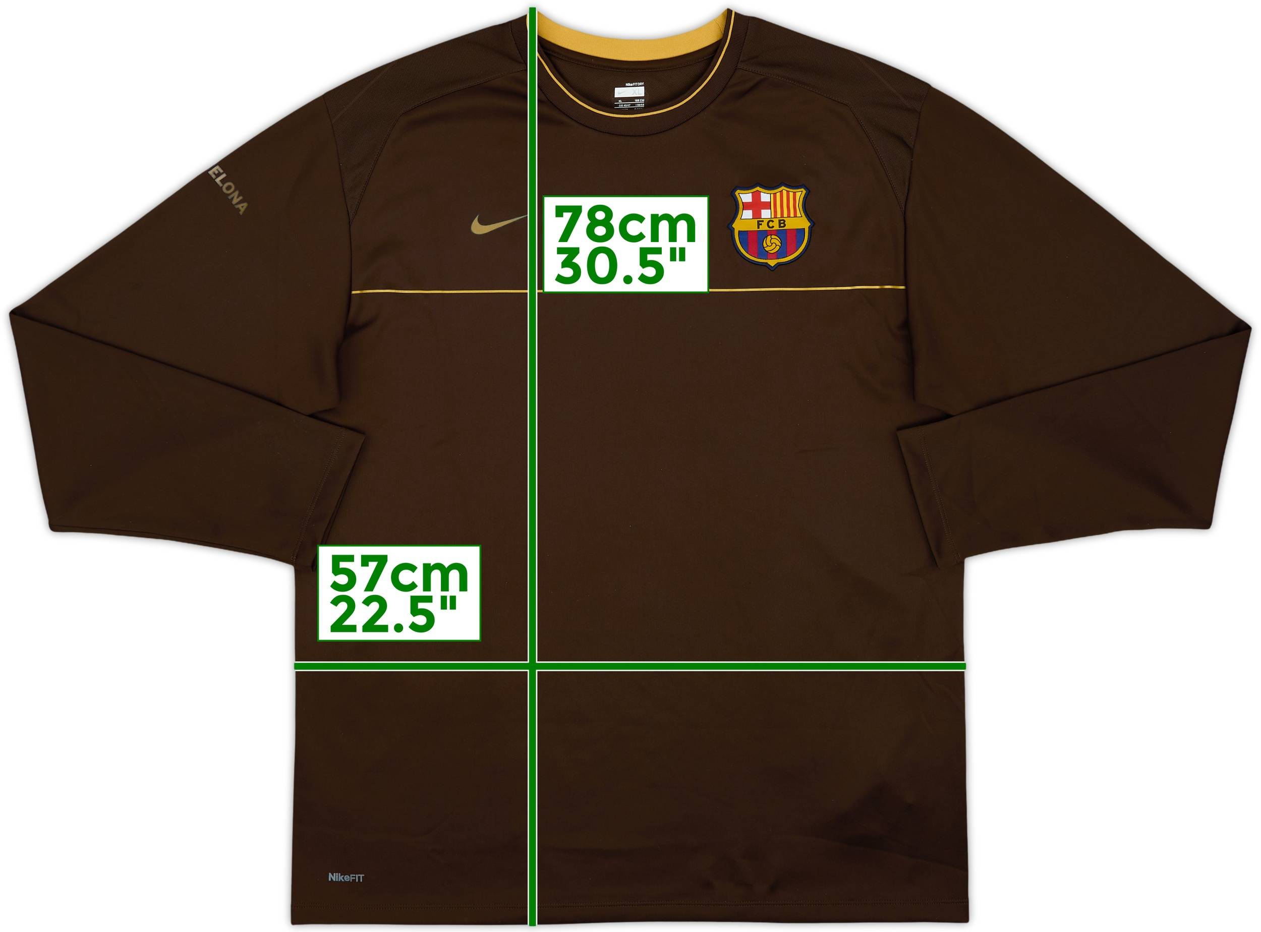2008-09 Barcelona Nike Training L/S Shirt - 7/10 - (XL)