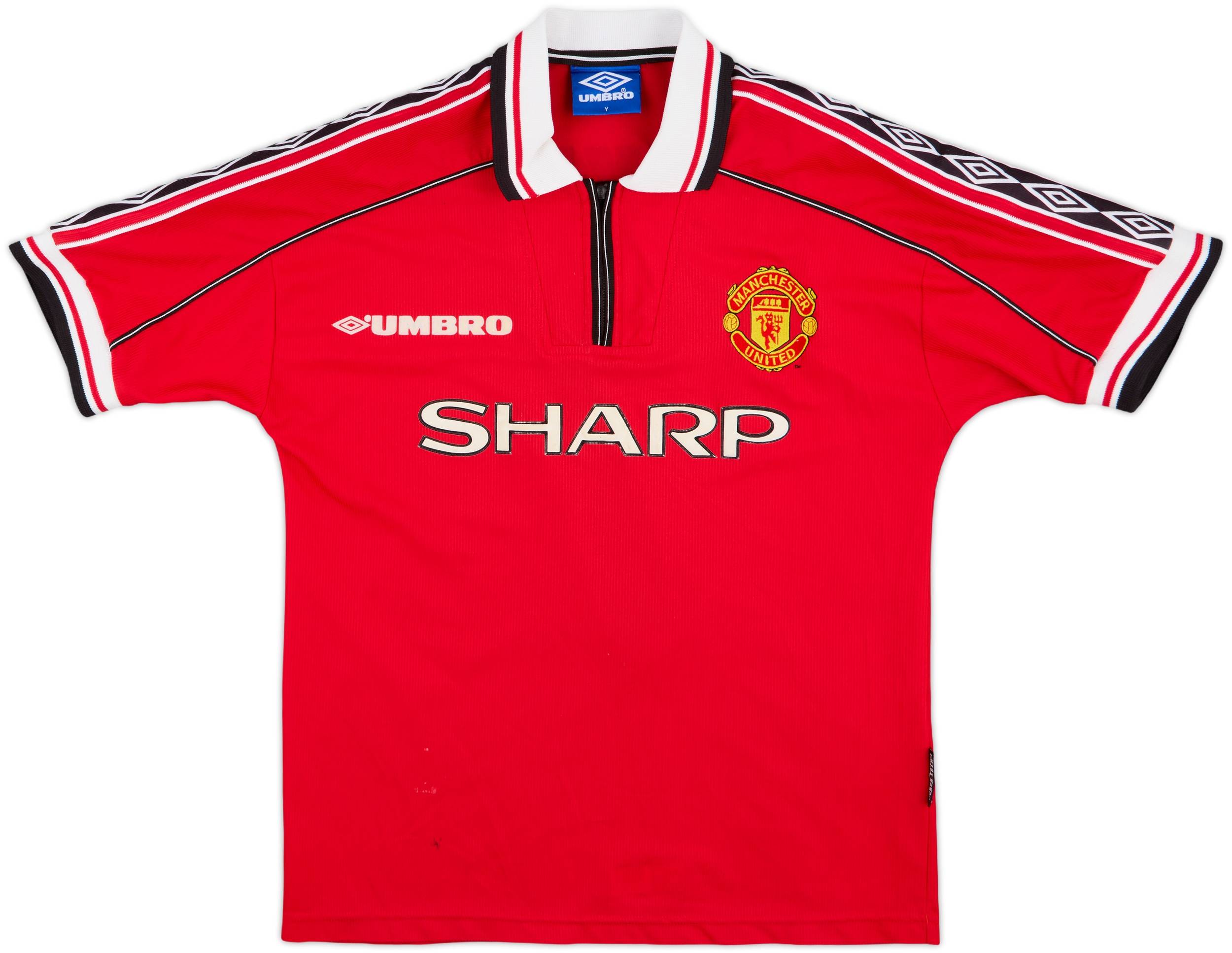 1998-00 Manchester United Home Shirt Beckham #7 - 6/10 - (Y)