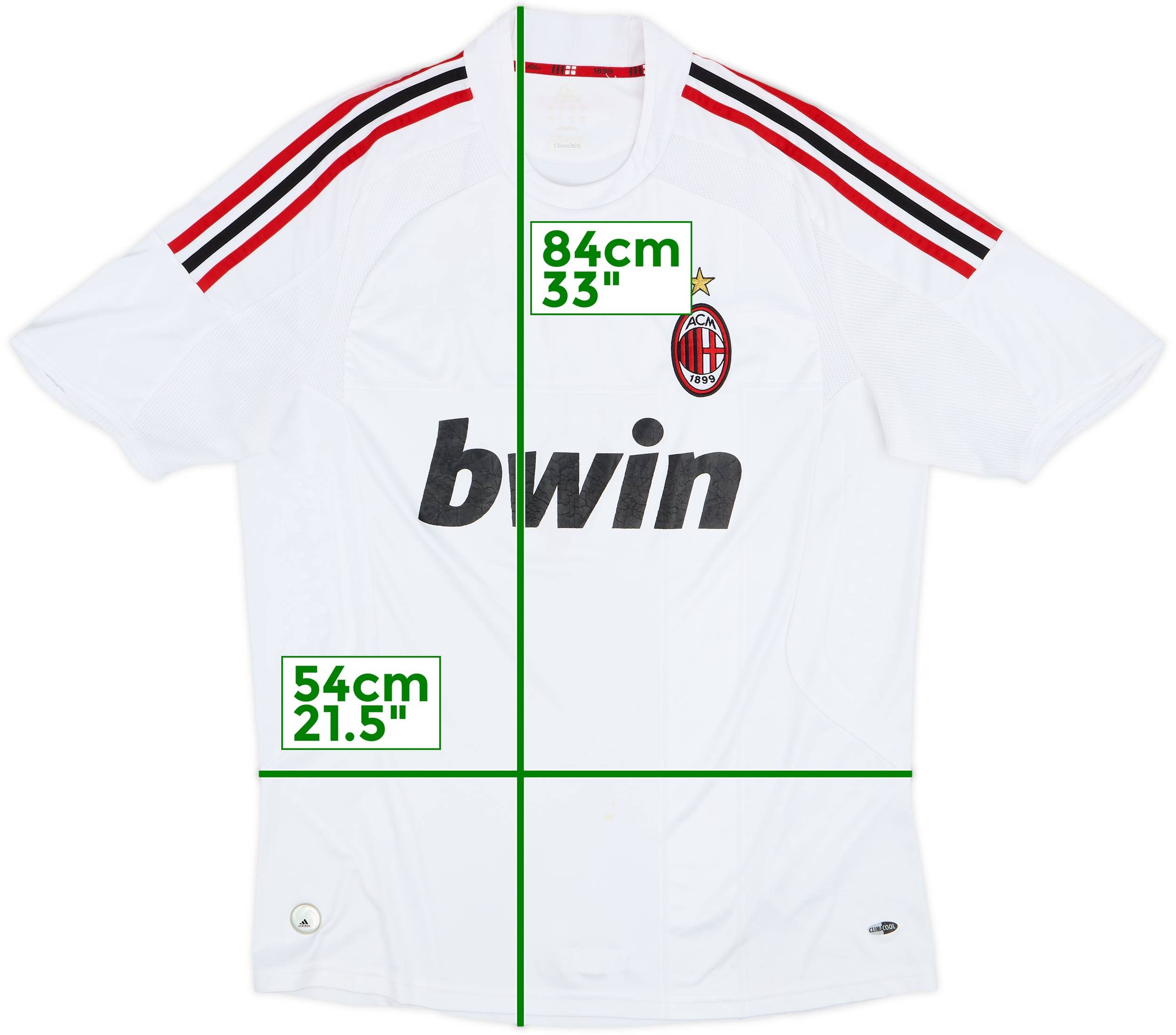 ウェア ACMIlan Away 2008 2009 Player ISSUE BNWT 2008-09 AC Milan Away Shirt - 4/10 - (L)