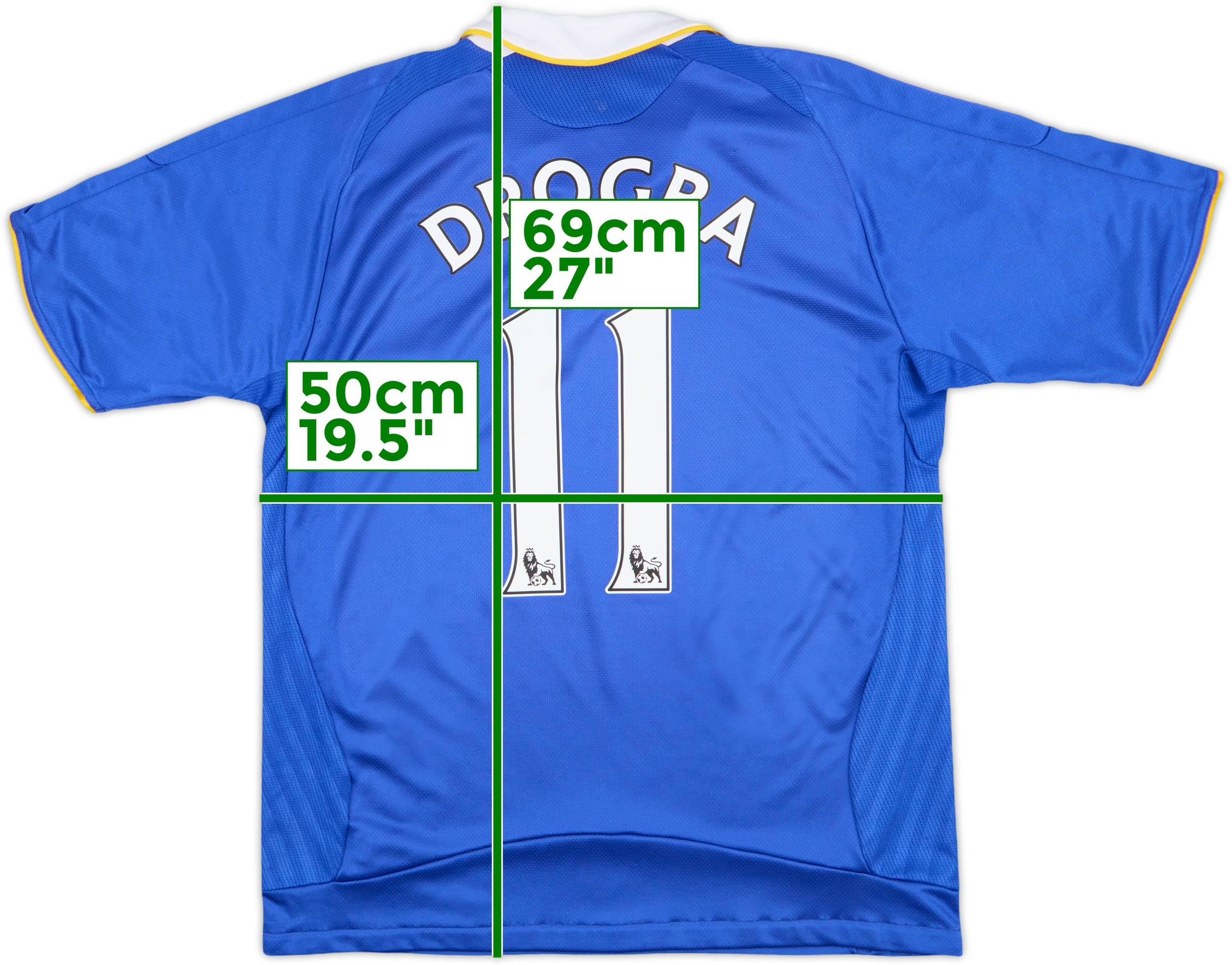 Chelsea FC 08-09 adidas ドログバ 11番 シャツ 2008-09 Chelsea Home Shirt Drogba #11 - 8/10 - (XL.Boys)