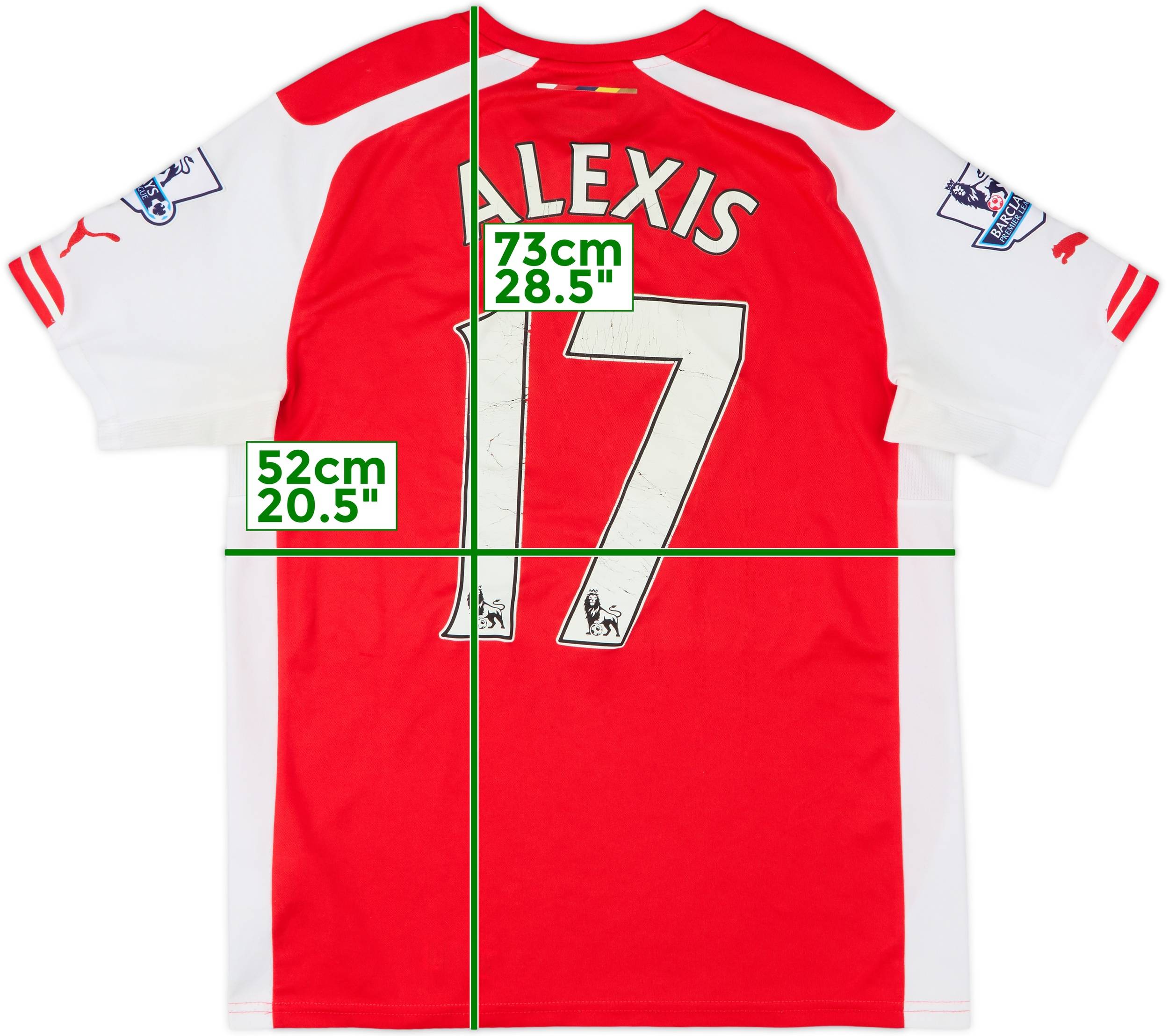 2014-15 Arsenal Home Shirt Alexis #17 - 5/10 - (M)
