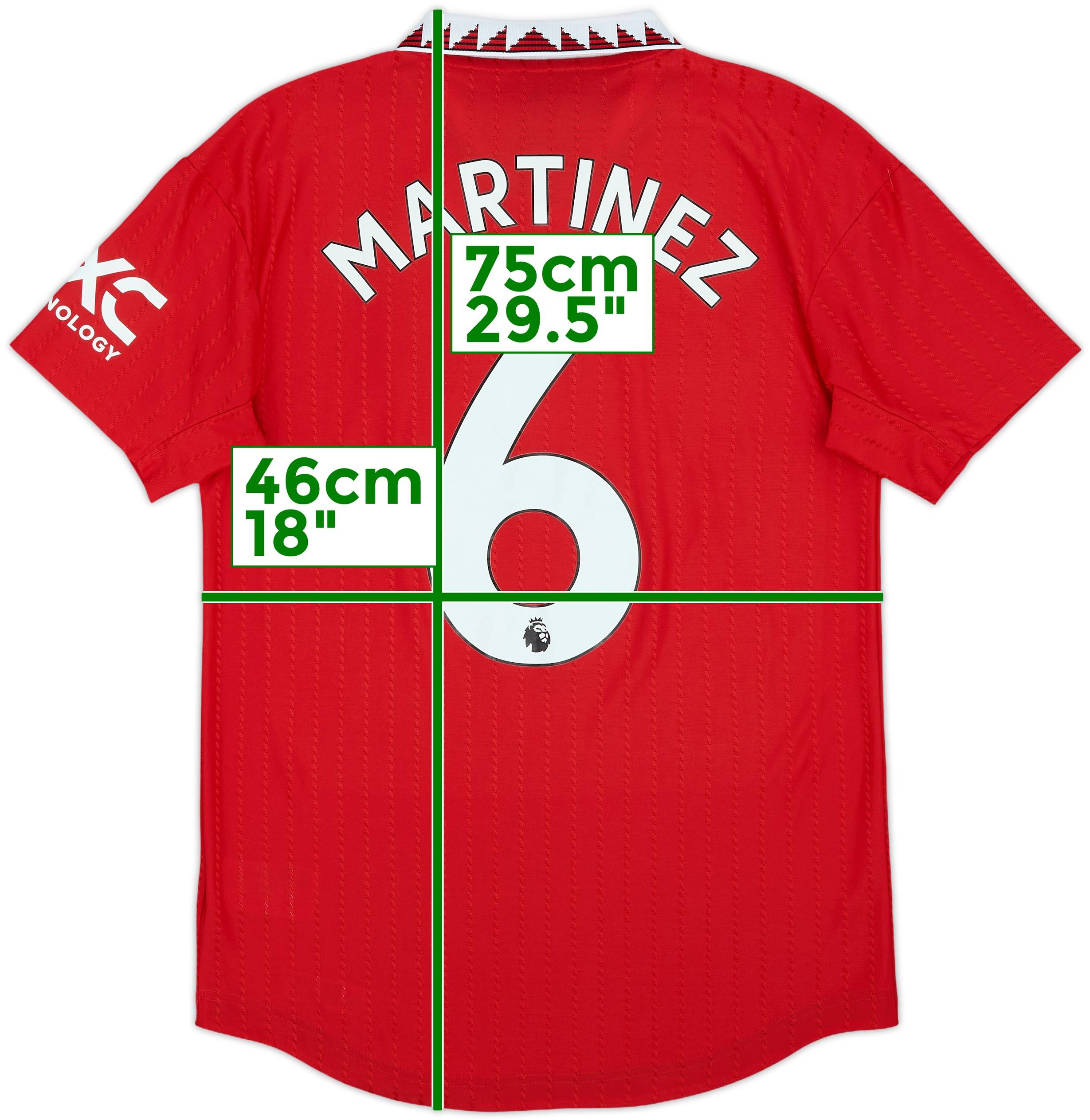 2022-23 Manchester United Authentic Home Shirt Martinez #6 - 7/10