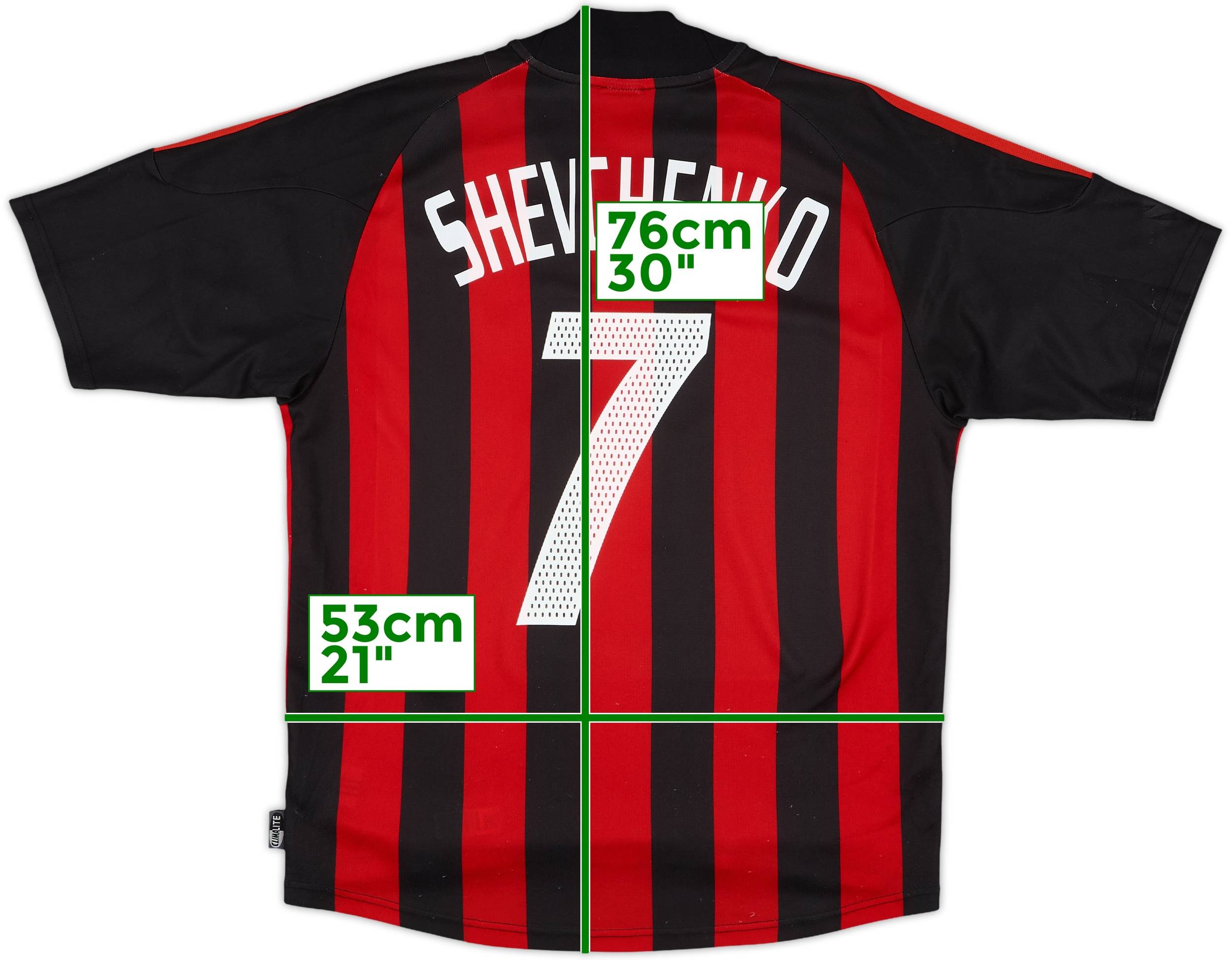 2002-03 AC Milan Home Shirt Shevchenko #7 - 8/10 - (M)