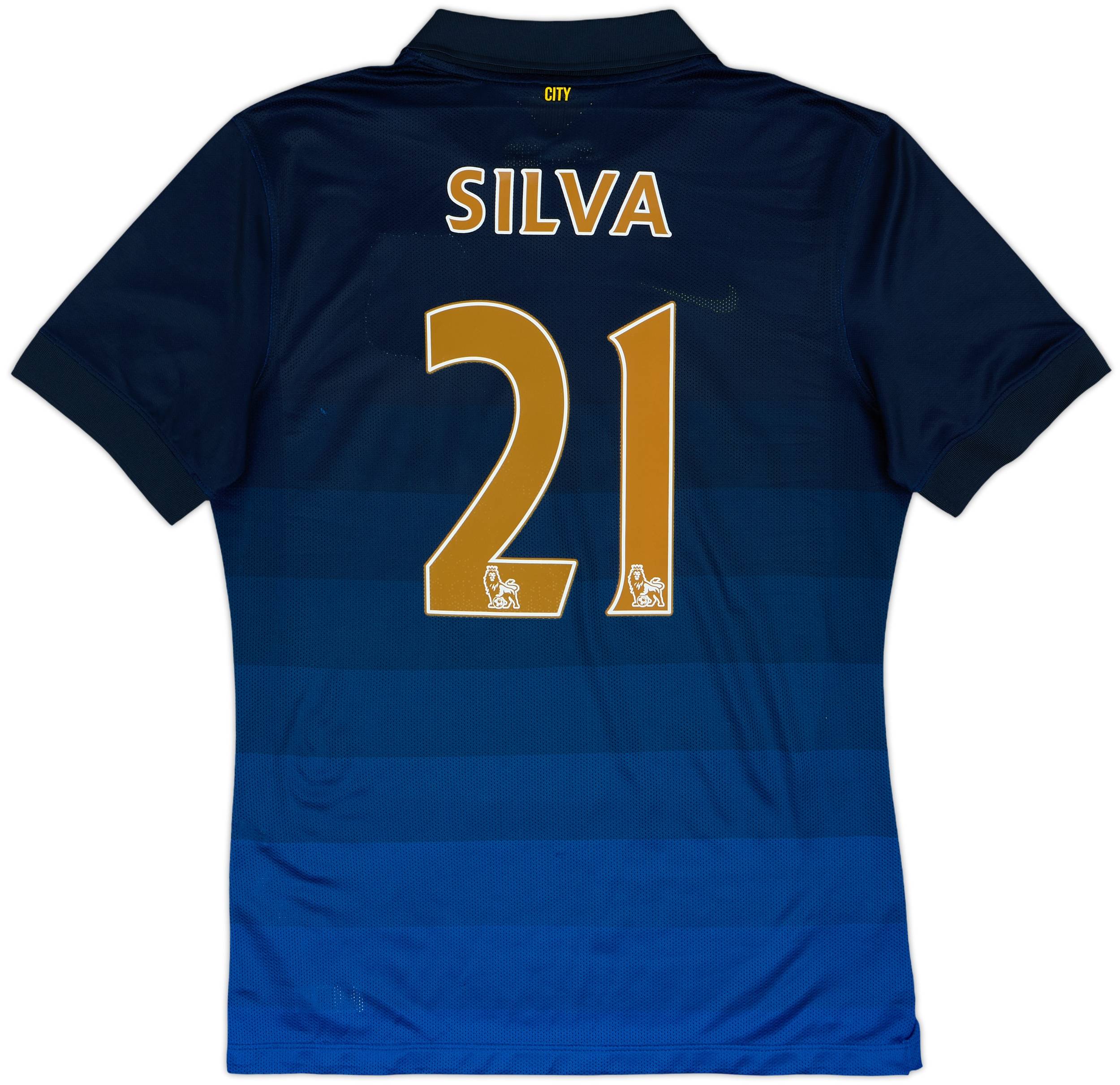 2014-15 Manchester City Authentic Away Shirt Silva #21 - 8/10 - (L)