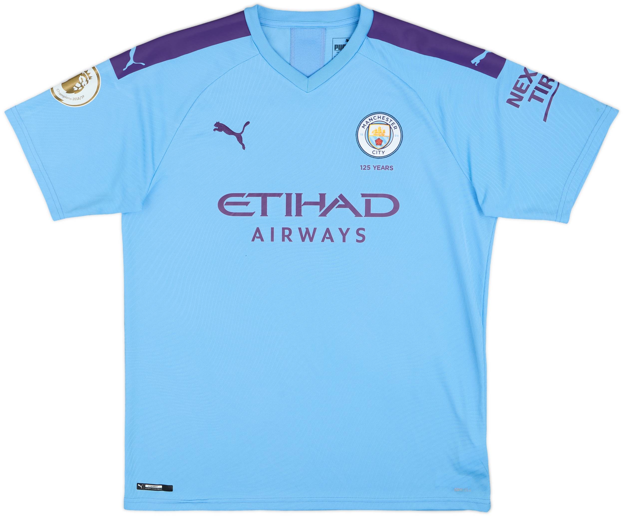 2019-20 Manchester City Home Shirt De Bruyne #17 - 8/10 - (XL)