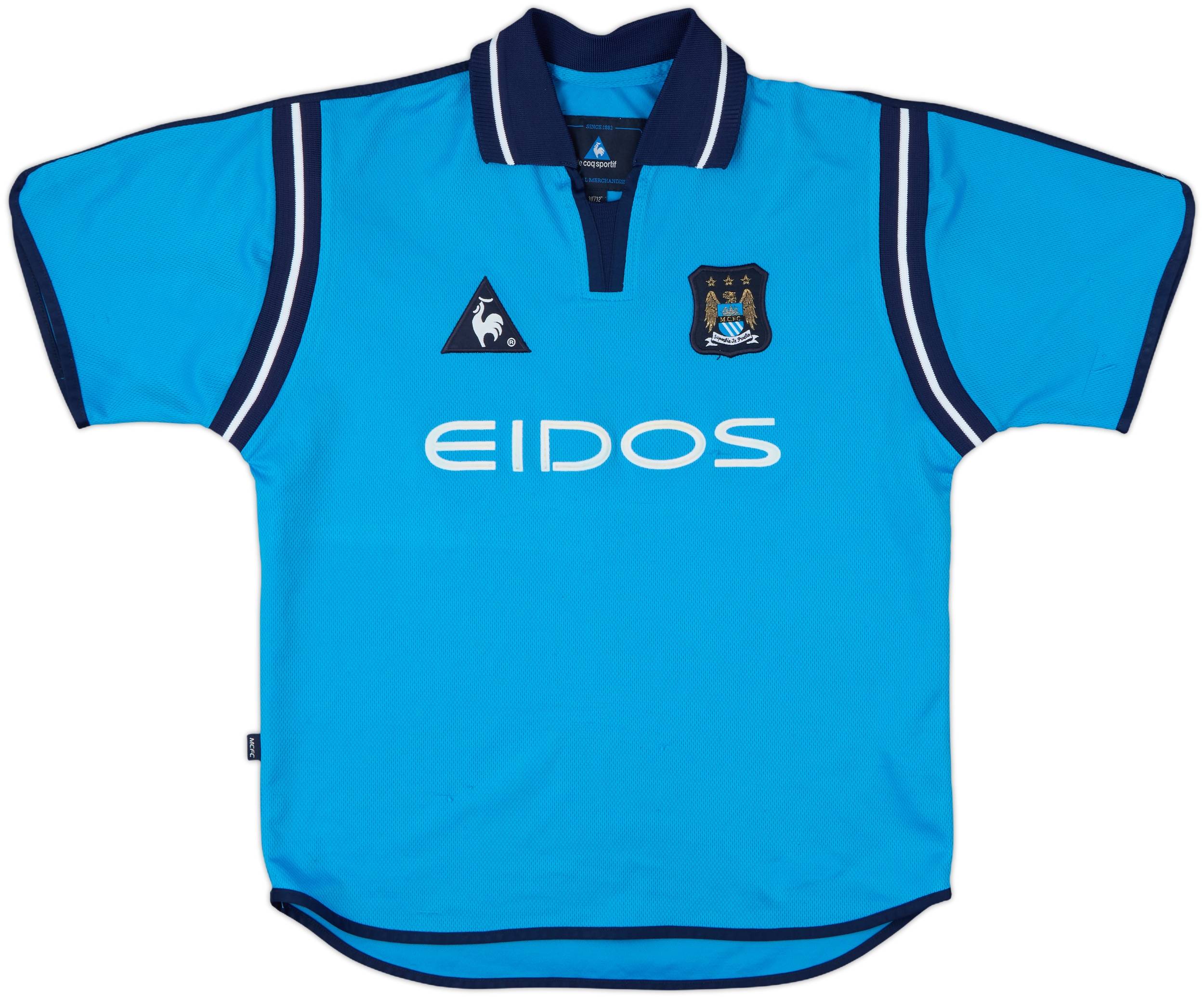 2001-02 Manchester City Home Shirt - 7/10 - (L.Boys)