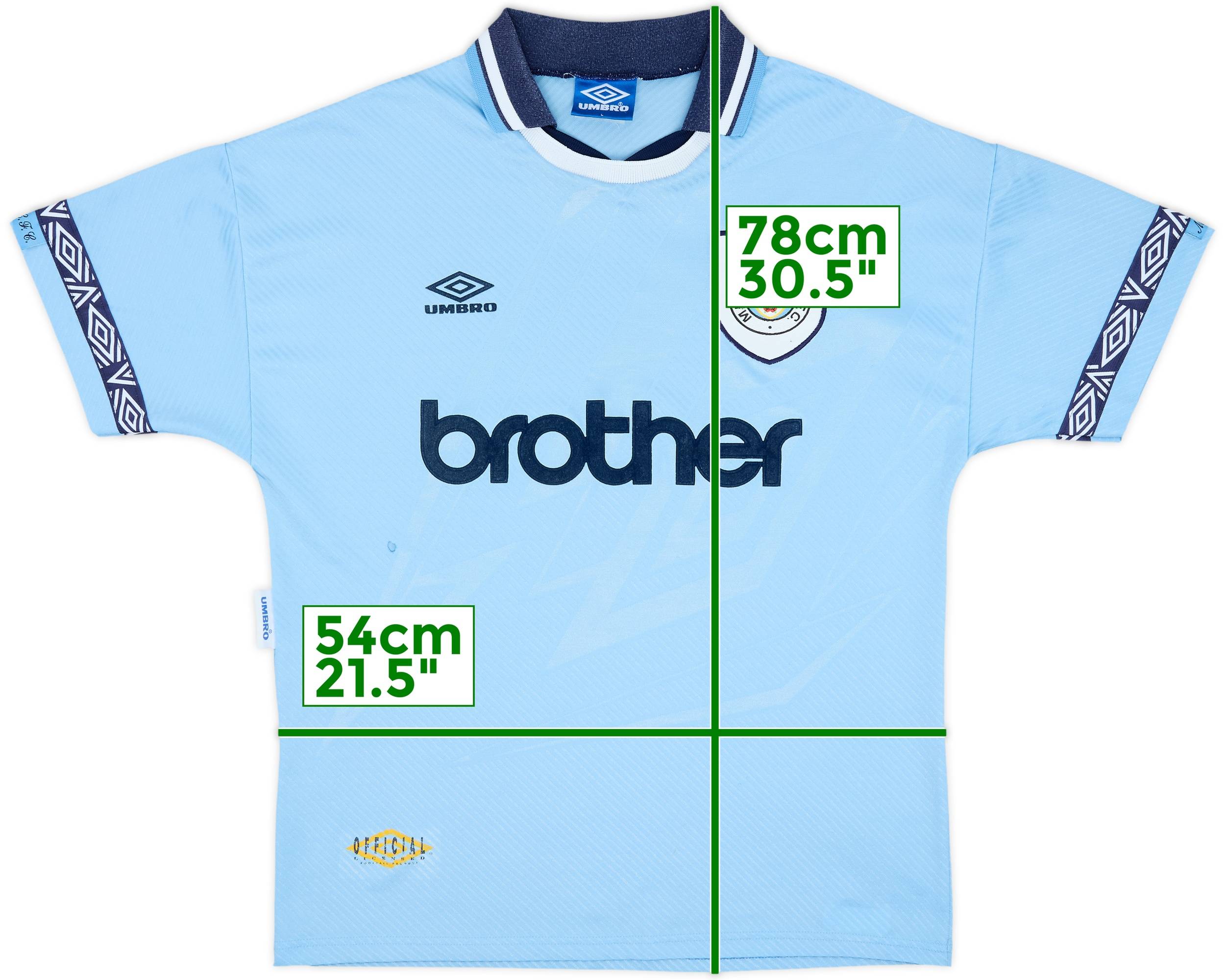1993-95 Manchester City Home Shirt - 5/10 - (L)