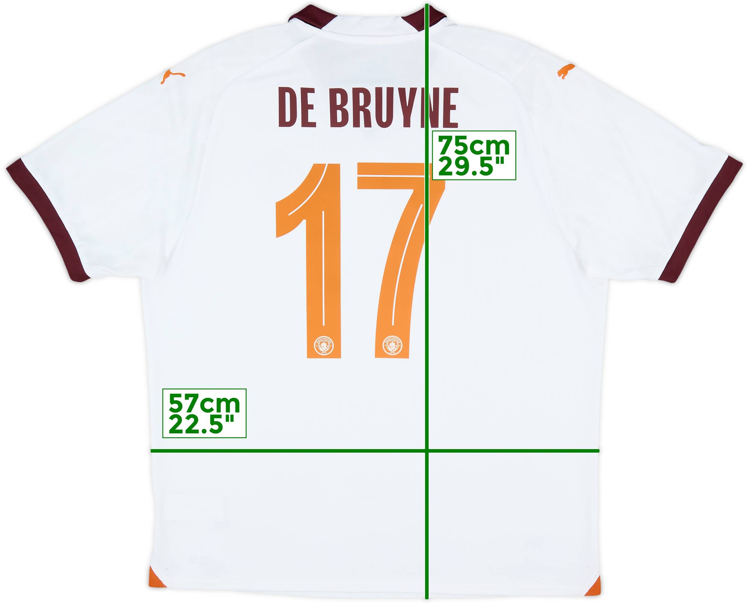 2023-24 Manchester City Away Shirt De Bruyne #17 - 9/10 - (XL)